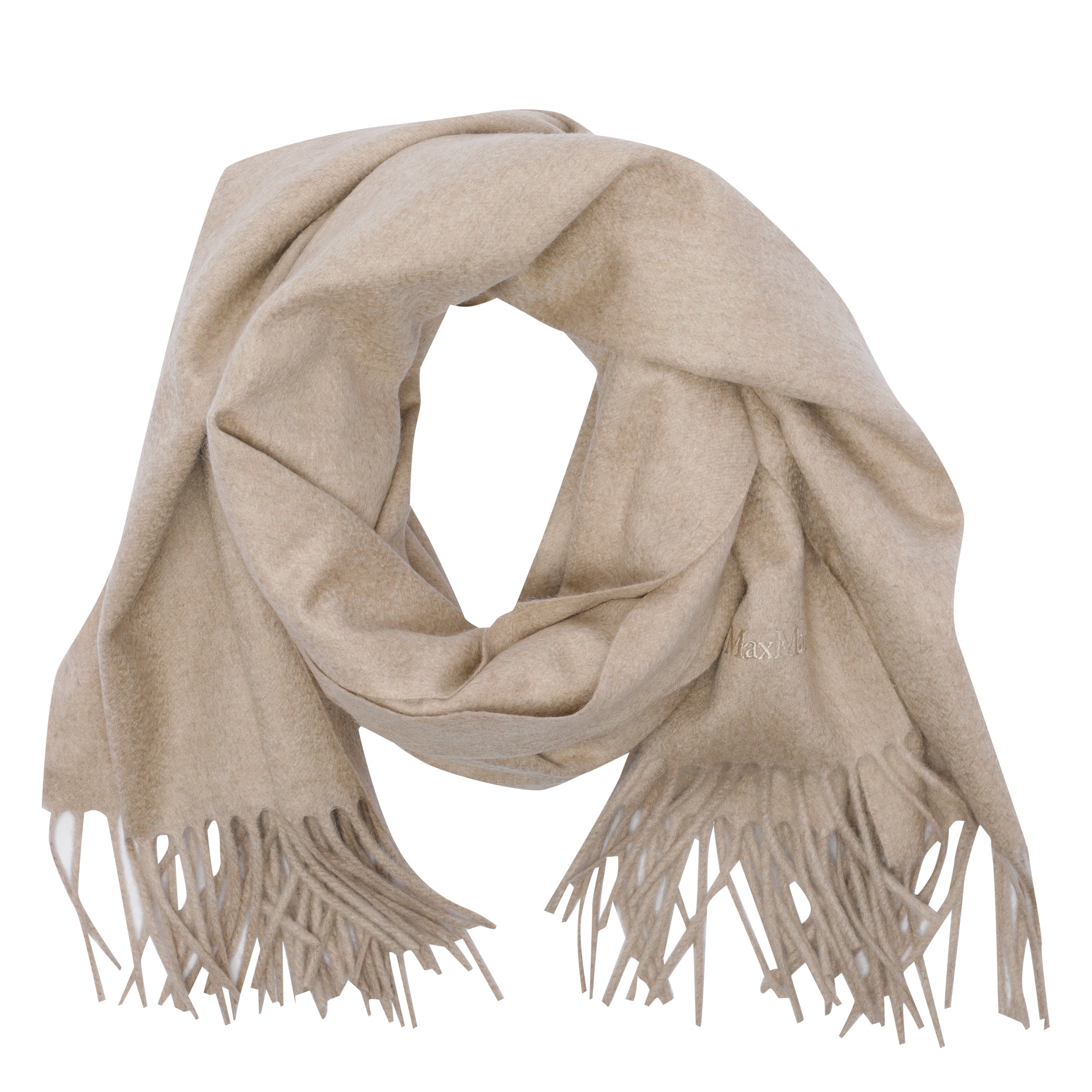 Max Mara Scarfs Beige Cashmere