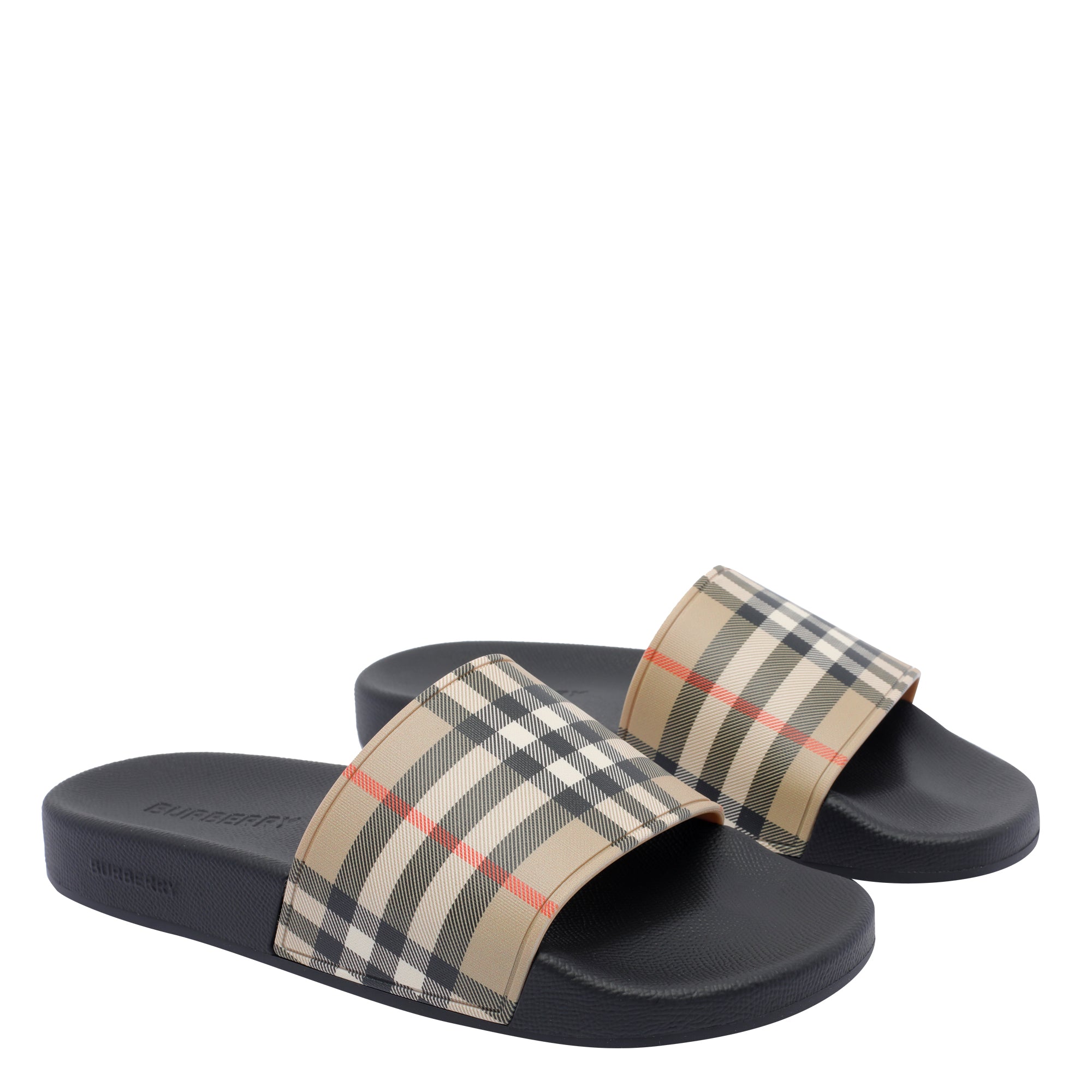 Burberry Sandals Beige Rubber/rubber Sole