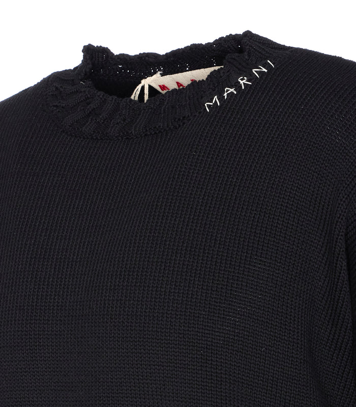 Marni Sweaters Black Cotton