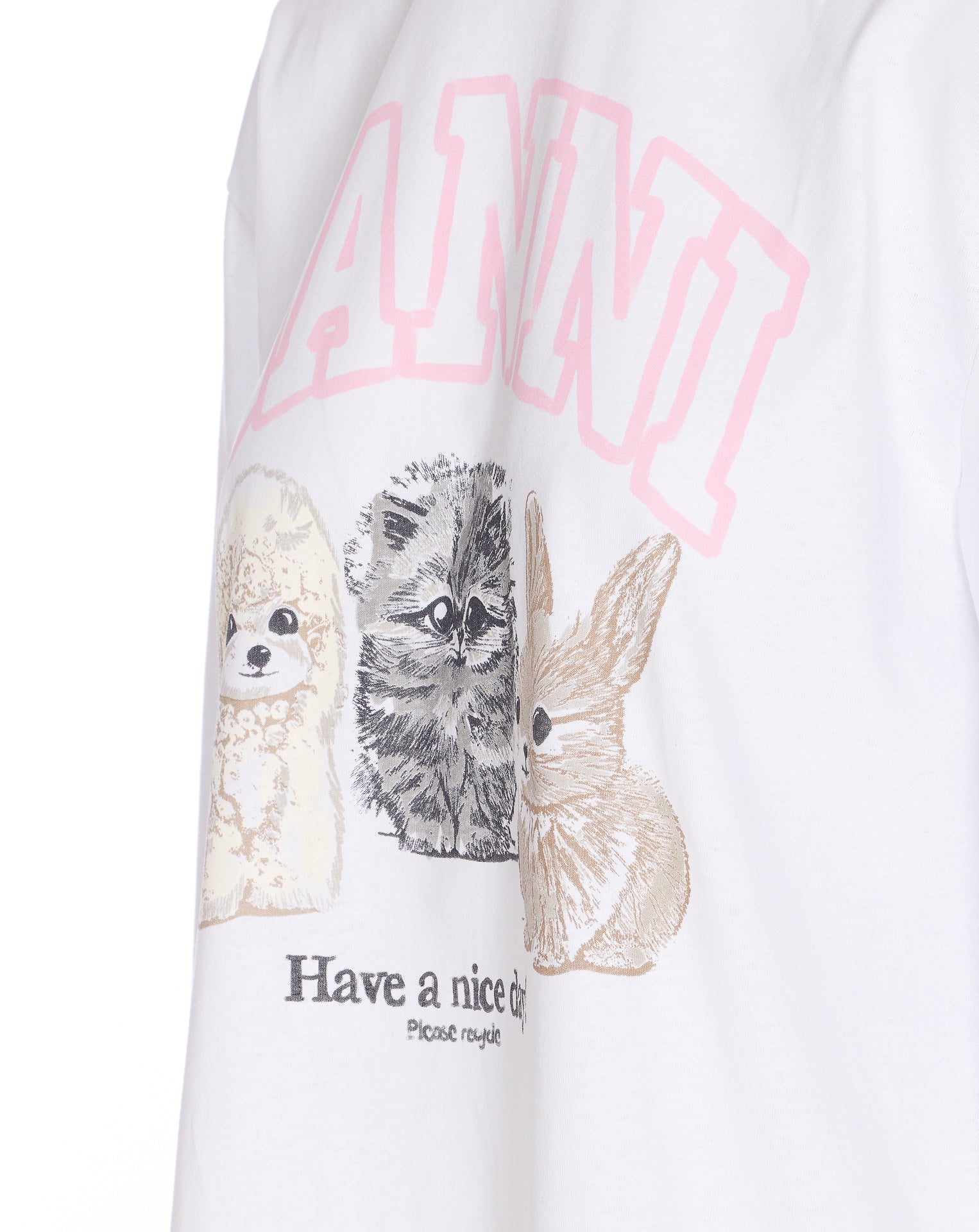 Ganni Sweaters White Organic Cotton