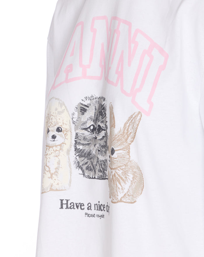 Ganni Sweaters White Organic Cotton