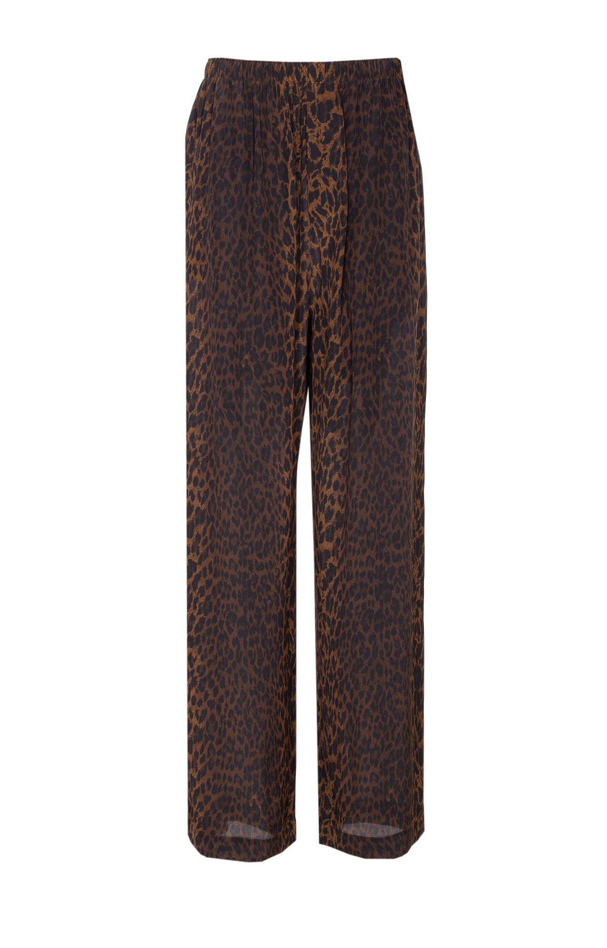 Balenciaga Trousers Brown Silk