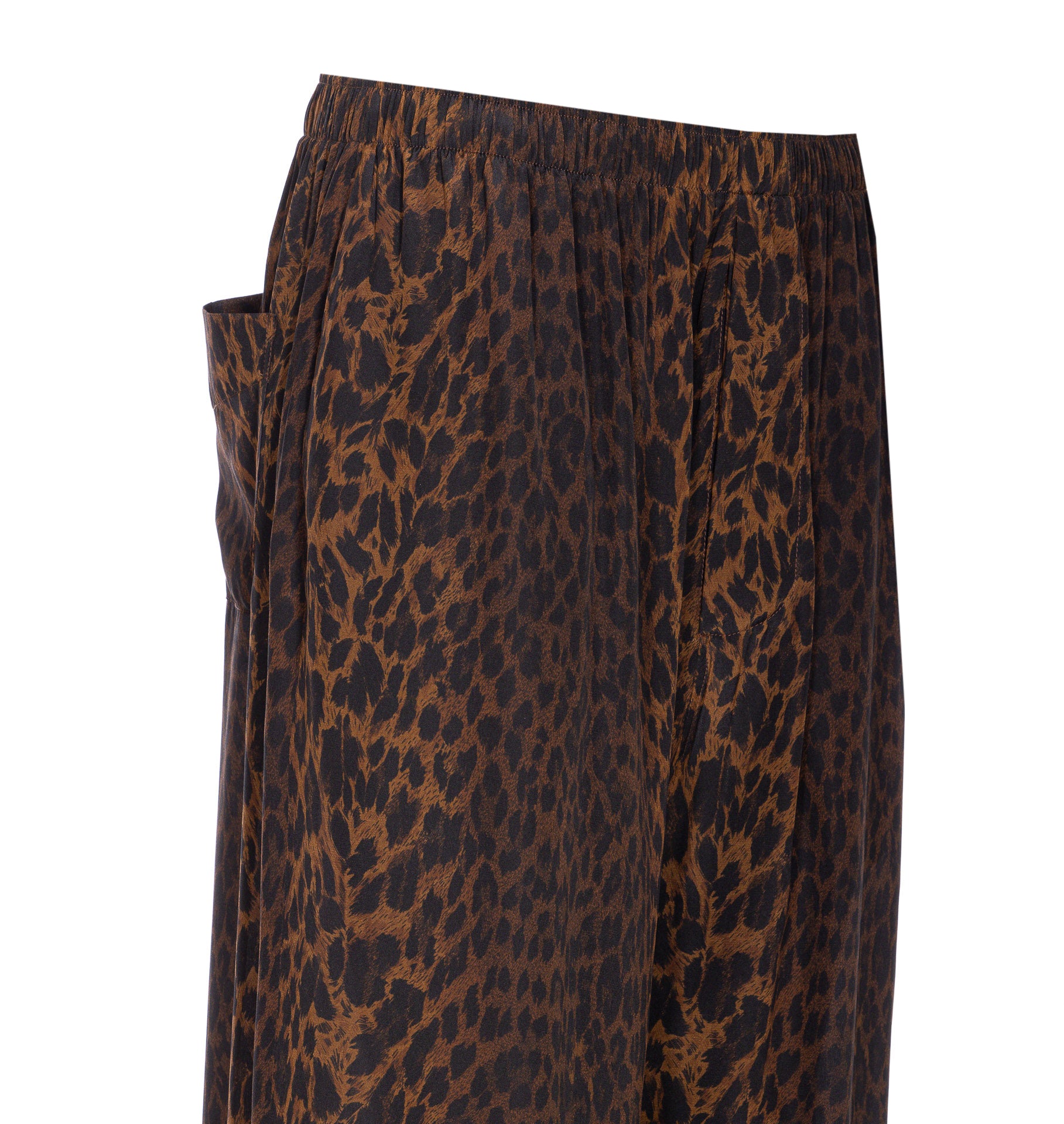 Balenciaga Trousers Brown Silk