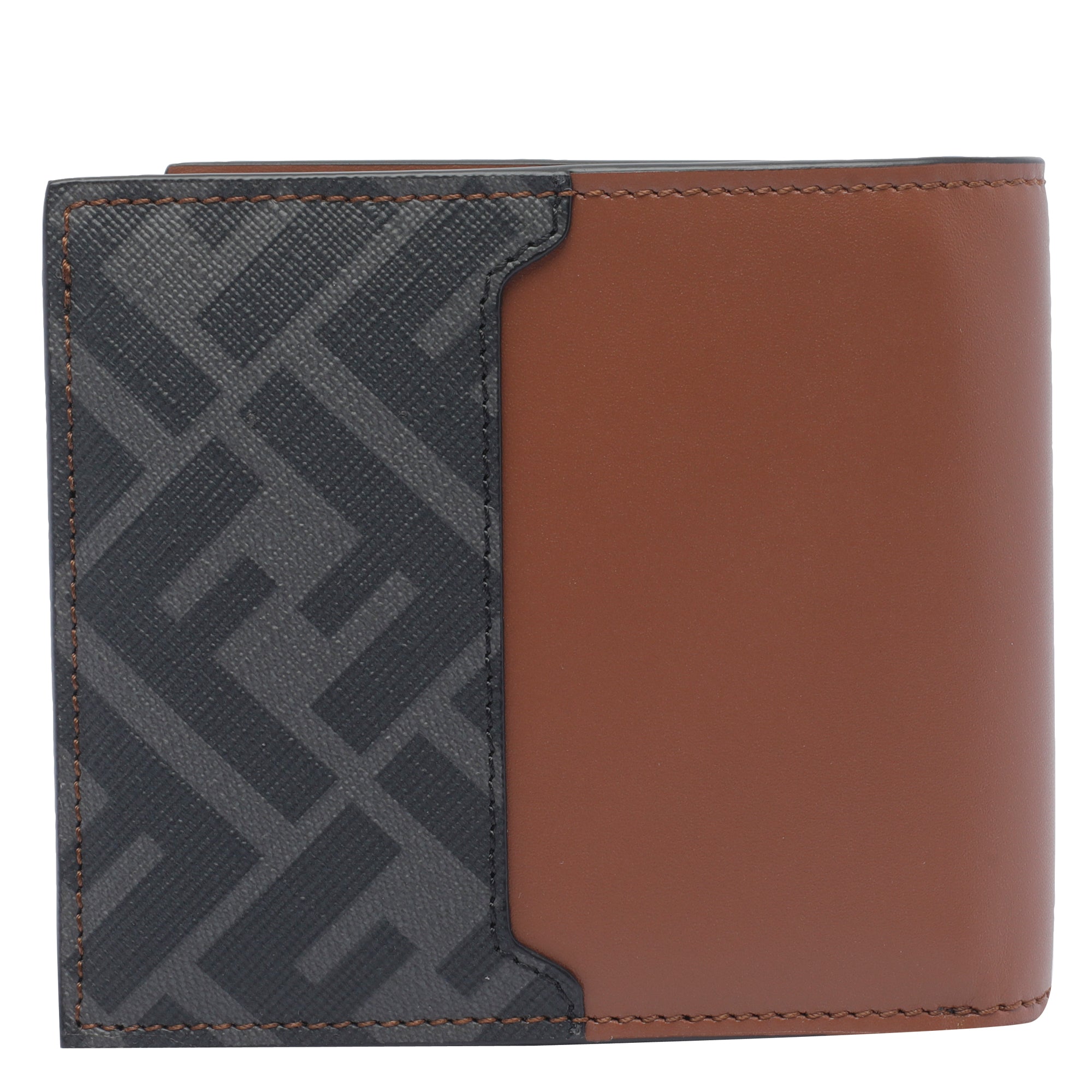 Fendi Wallets Brown Fabric Calf Leather