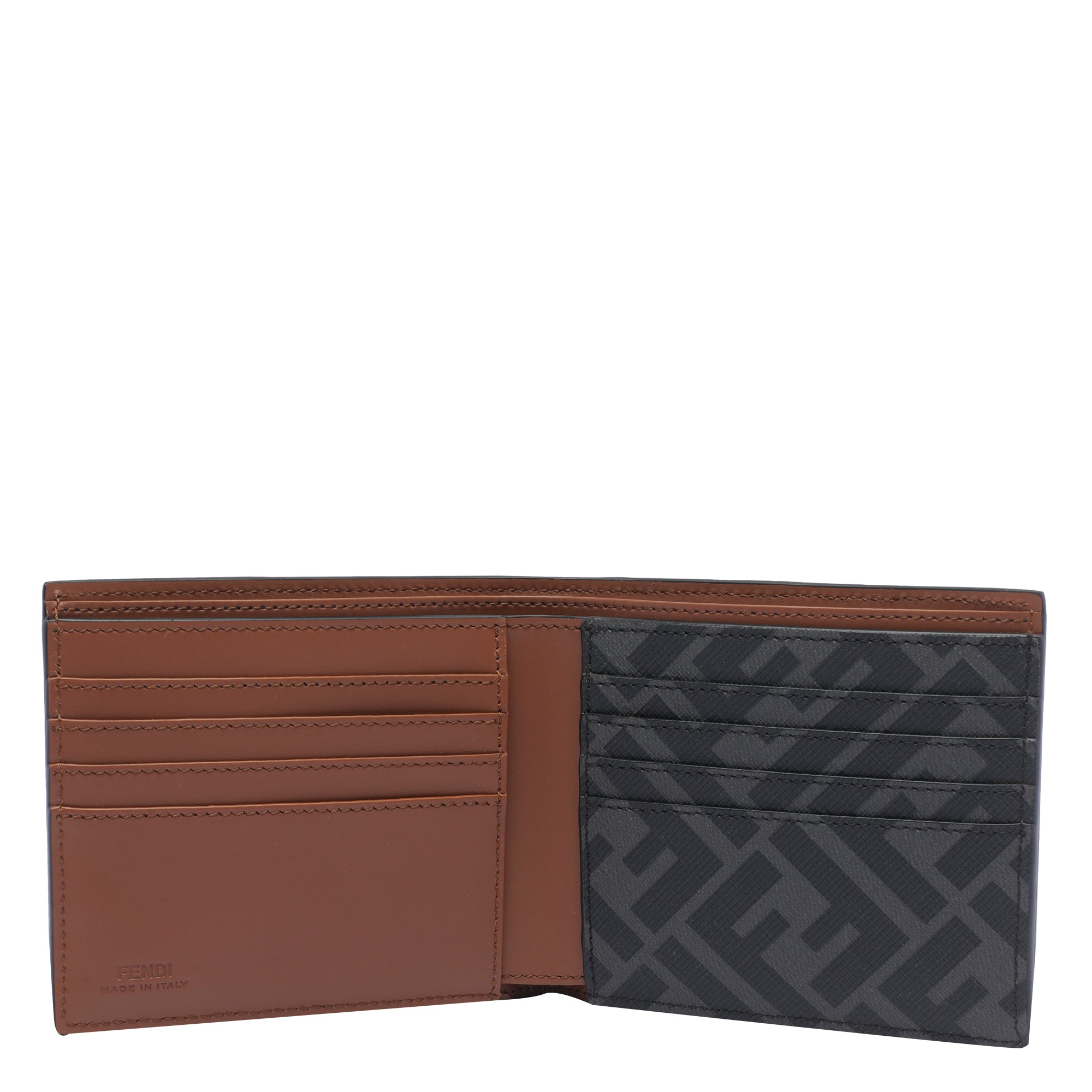 Fendi Wallets Brown Fabric Calf Leather