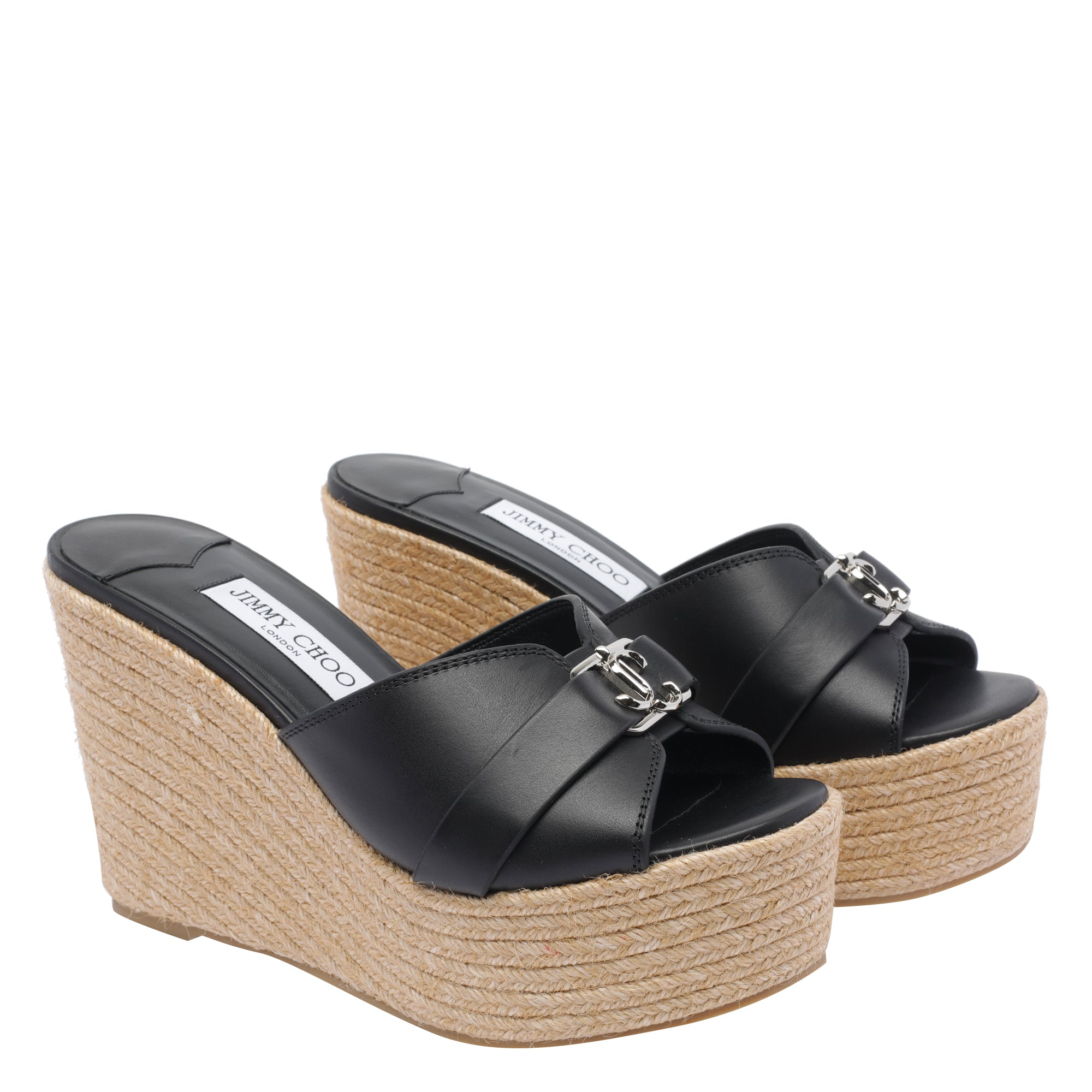 Jimmy Choo Sandals Black Calf Leather/rubber Sole