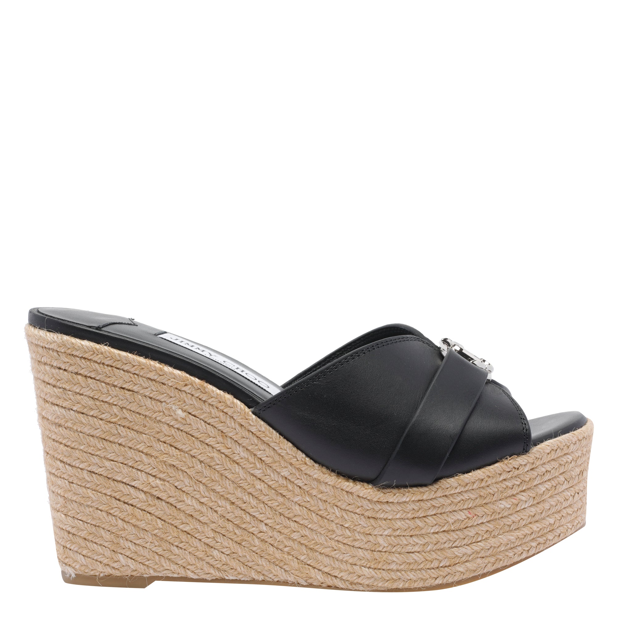 Jimmy Choo Sandals Black Calf Leather/rubber Sole