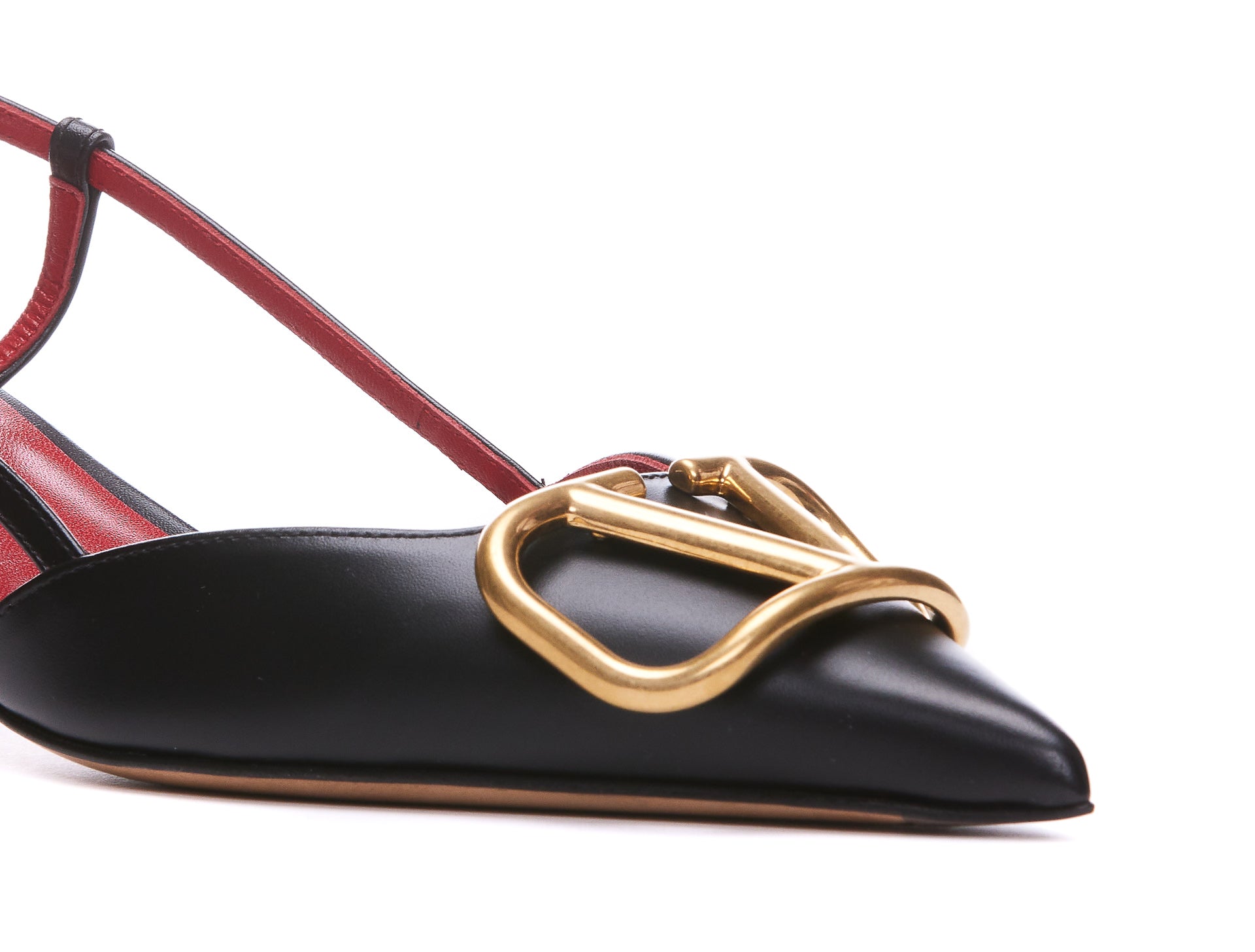 Valentino Garavani With Heel Black Calf Leather/leather Sole