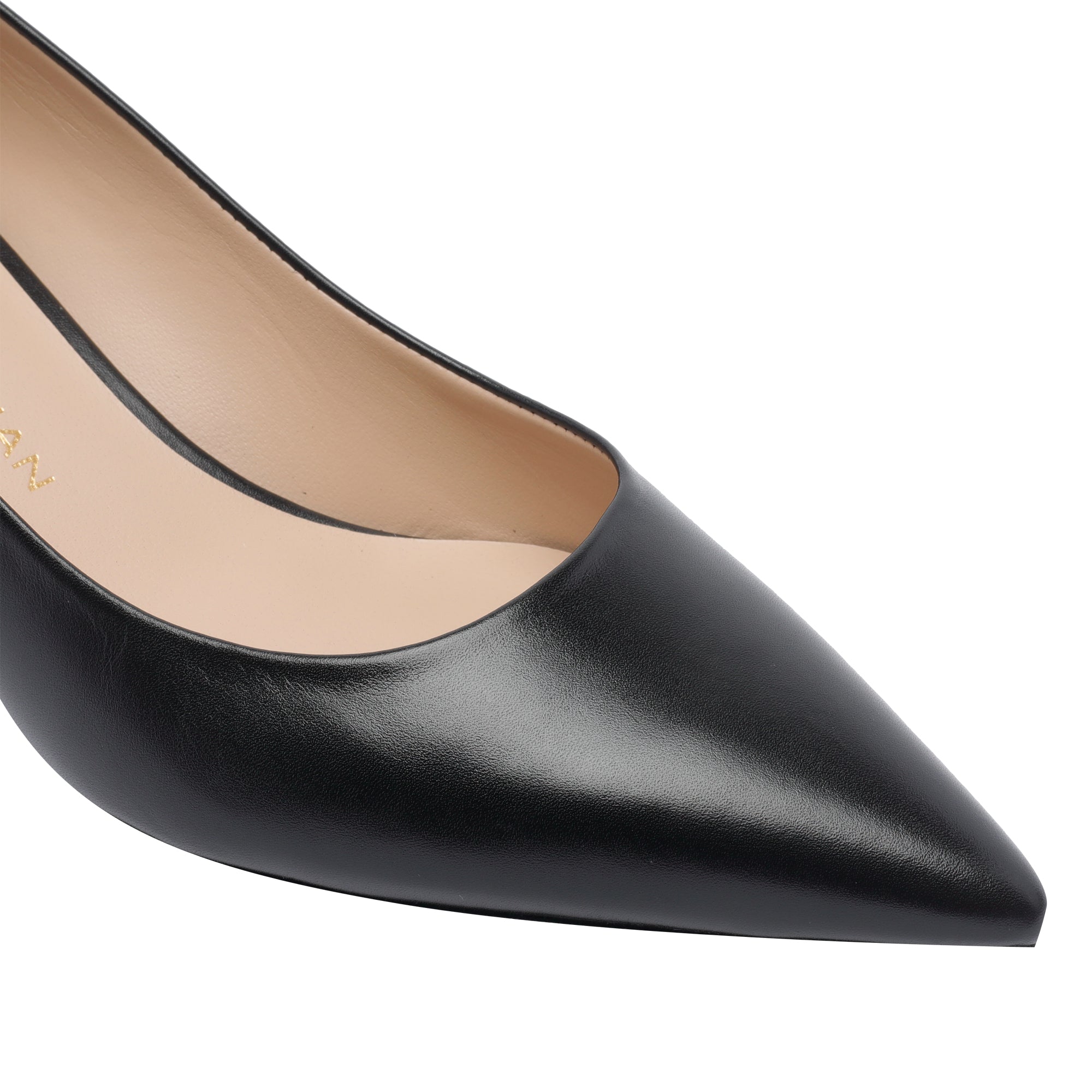 Stuart Weitzman With Heel Black Calf Leather/leather Sole