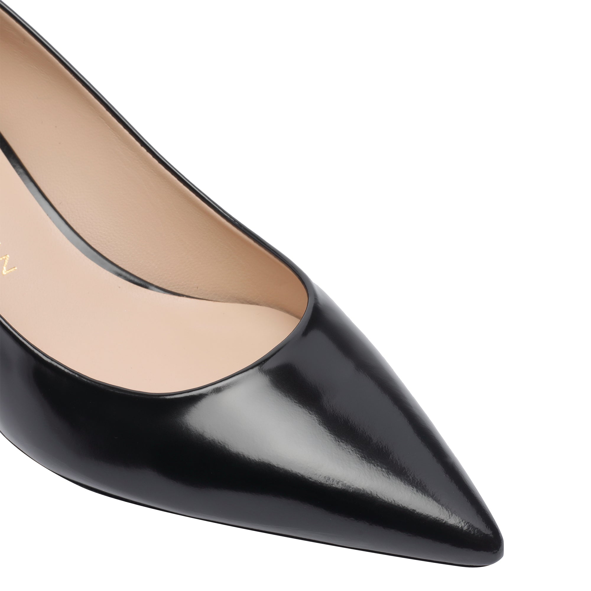 Stuart Weitzman With Heel Black Calf Leather/leather Sole