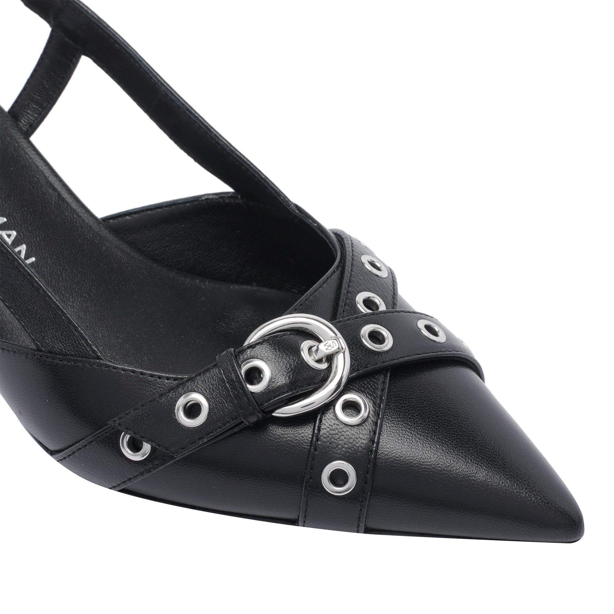 Stuart Weitzman With Heel Black Calf Leather/leather Sole