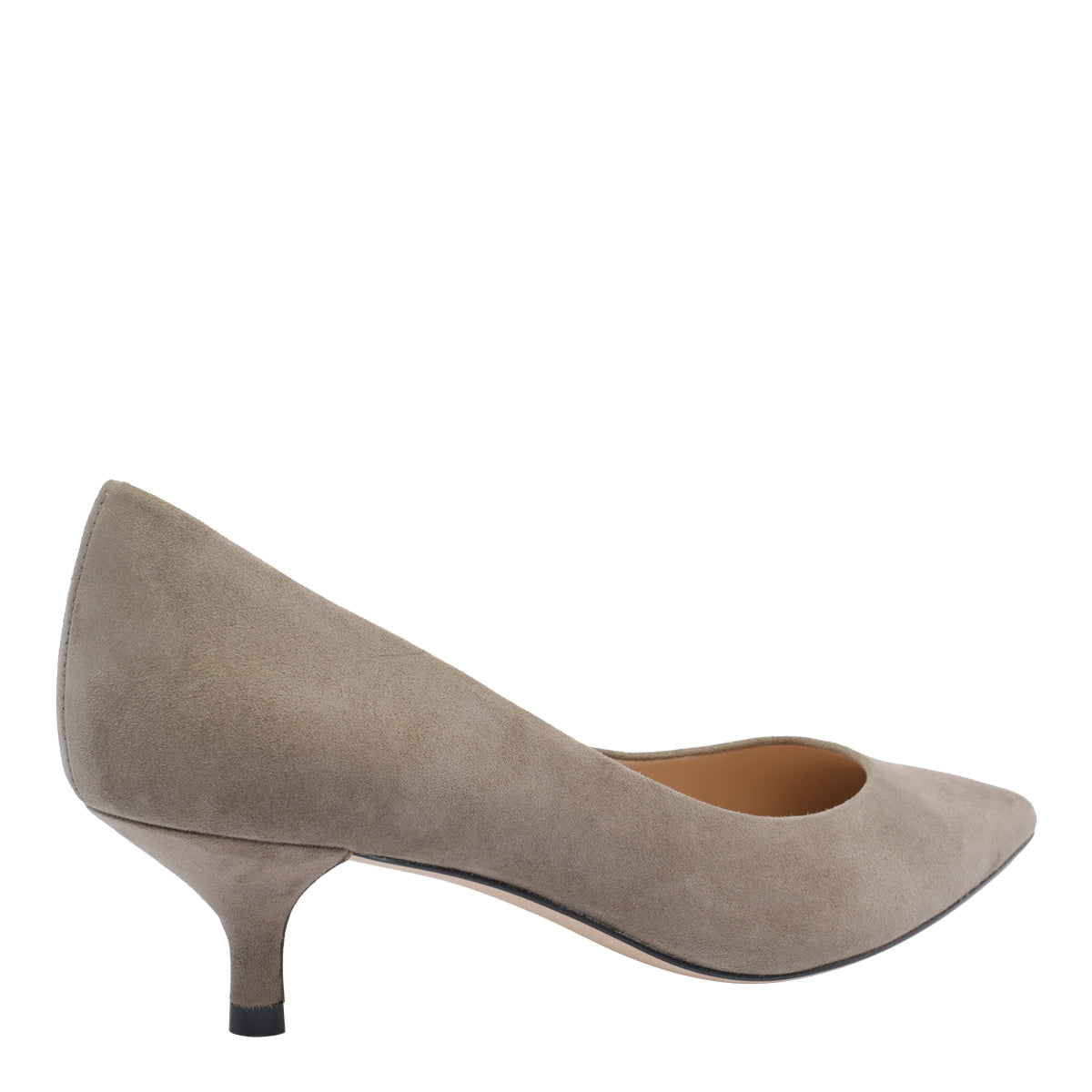 Stuart Weitzman With Heel Beige Suede Leather/leather Sole