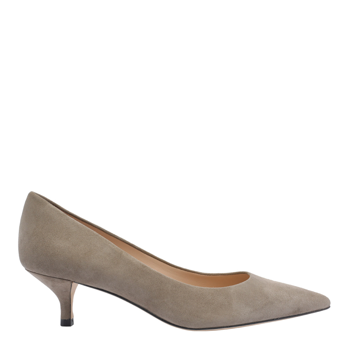 Stuart Weitzman With Heel Beige Suede Leather/leather Sole