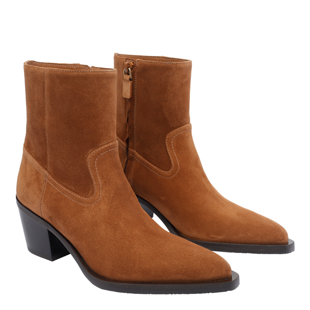 Stuart Weitzman Boots Brown Suede Leather/rubber Sole