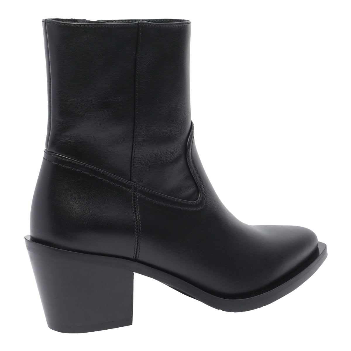 Stuart Weitzman Boots Black Calf Leather/rubber Sole