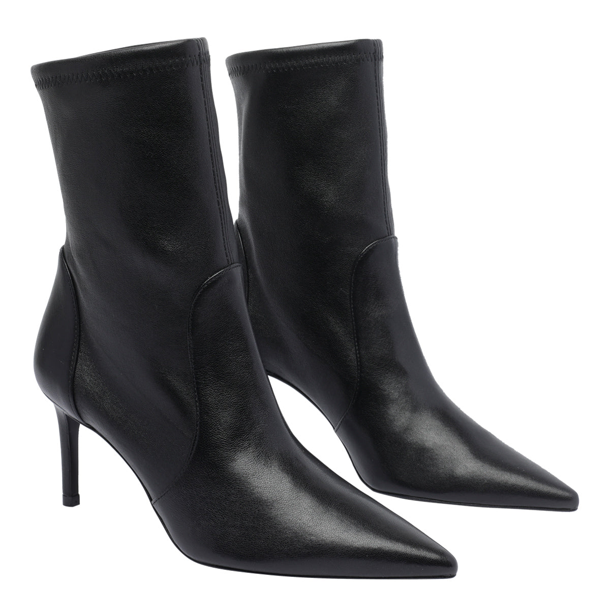 Stuart Weitzman Boots Black Calf Leather/leather Sole