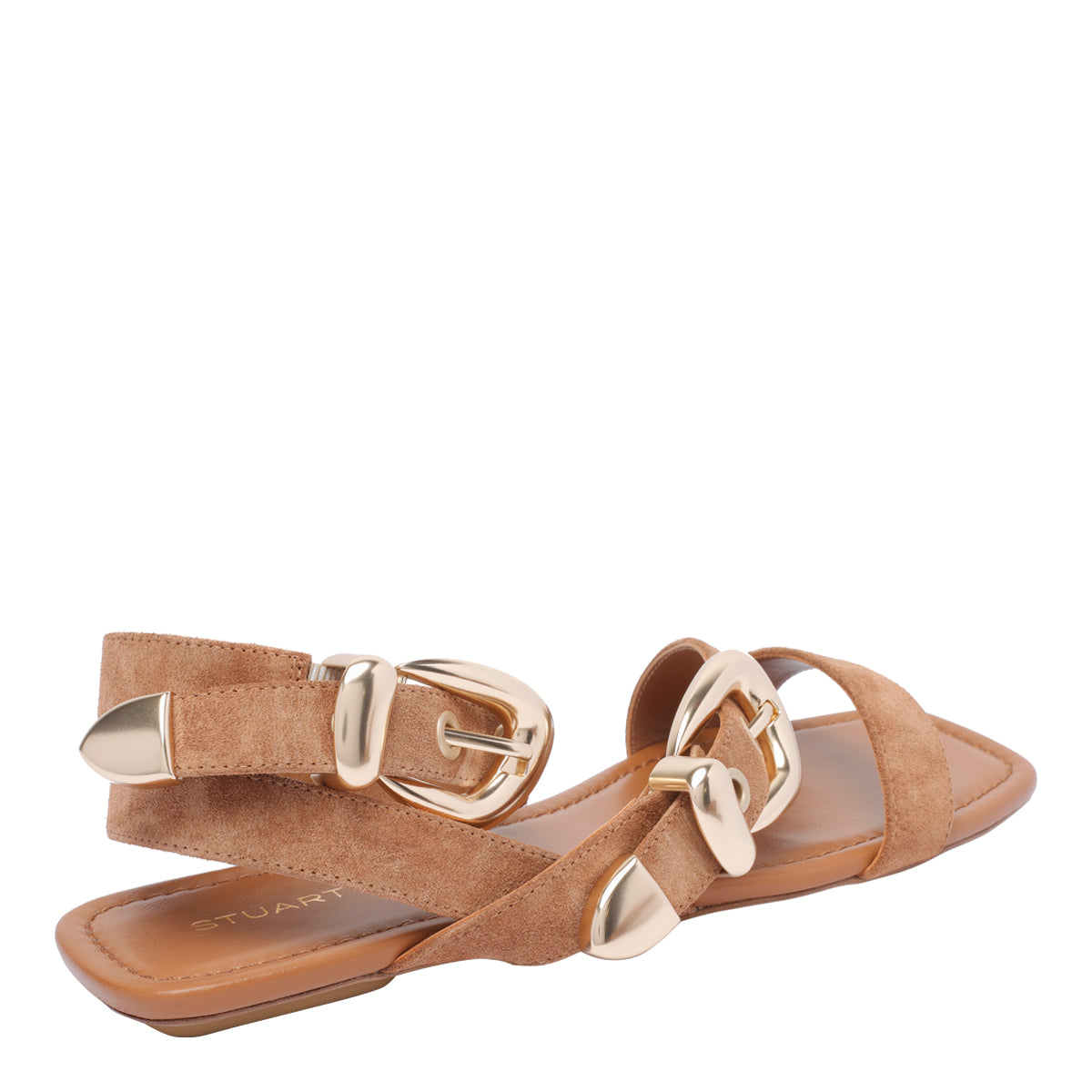 Stuart Weitzman Sandals Brown Suede Leather/leather Sole