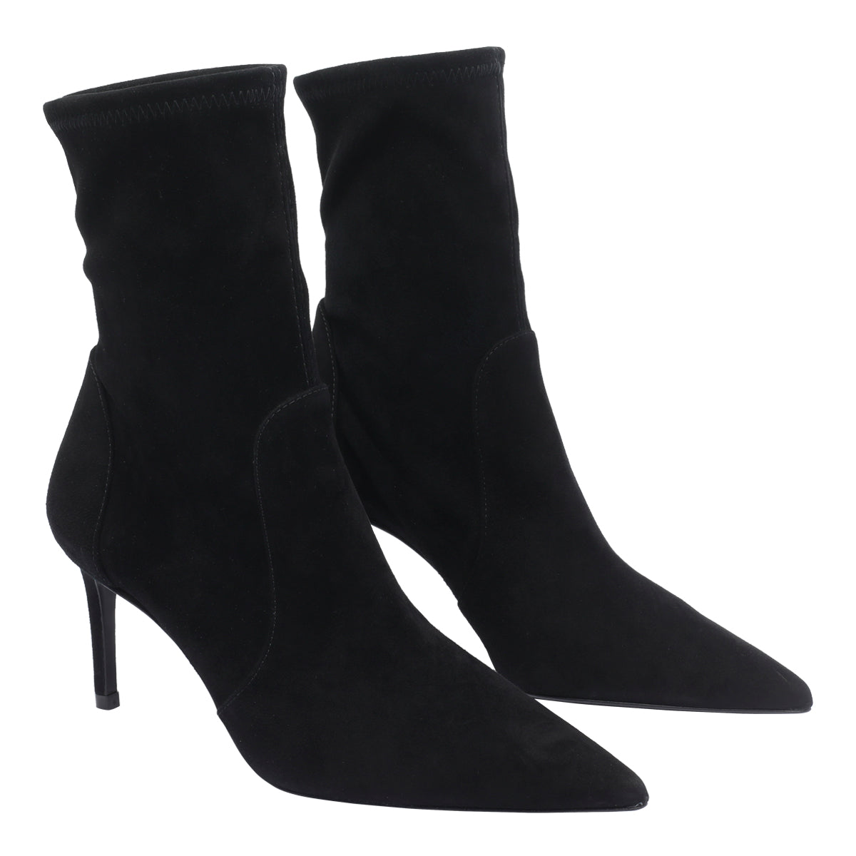 Stuart Weitzman Boots Black Suede Leather/leather Sole