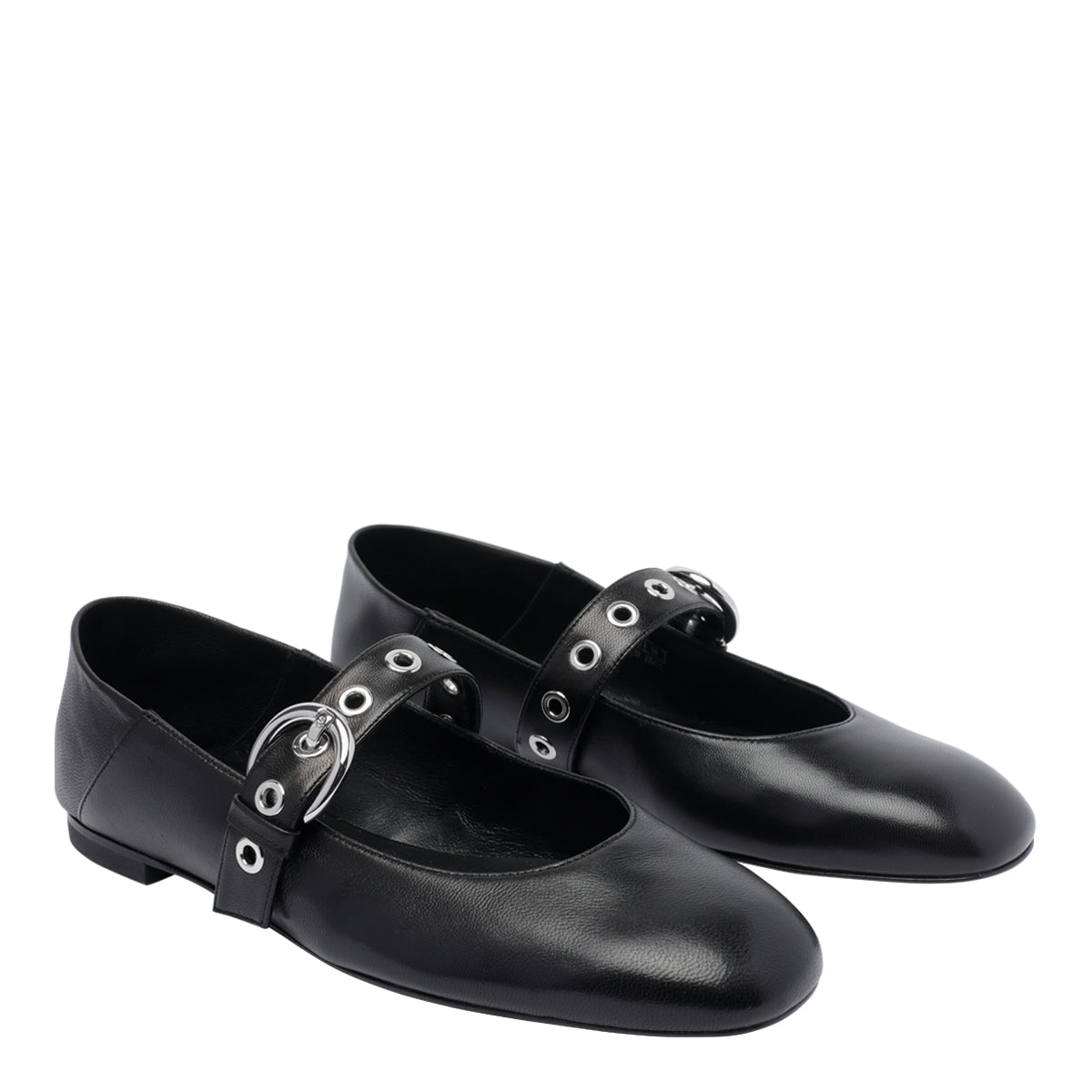 Stuart Weitzman Flat Shoes Black Calf Leather/leather Sole