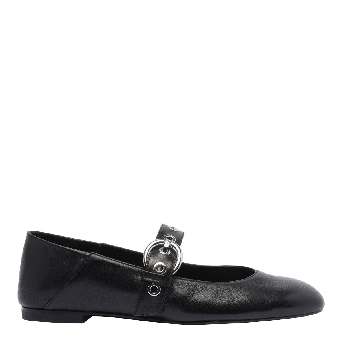 Stuart Weitzman Flat Shoes Black Calf Leather/leather Sole