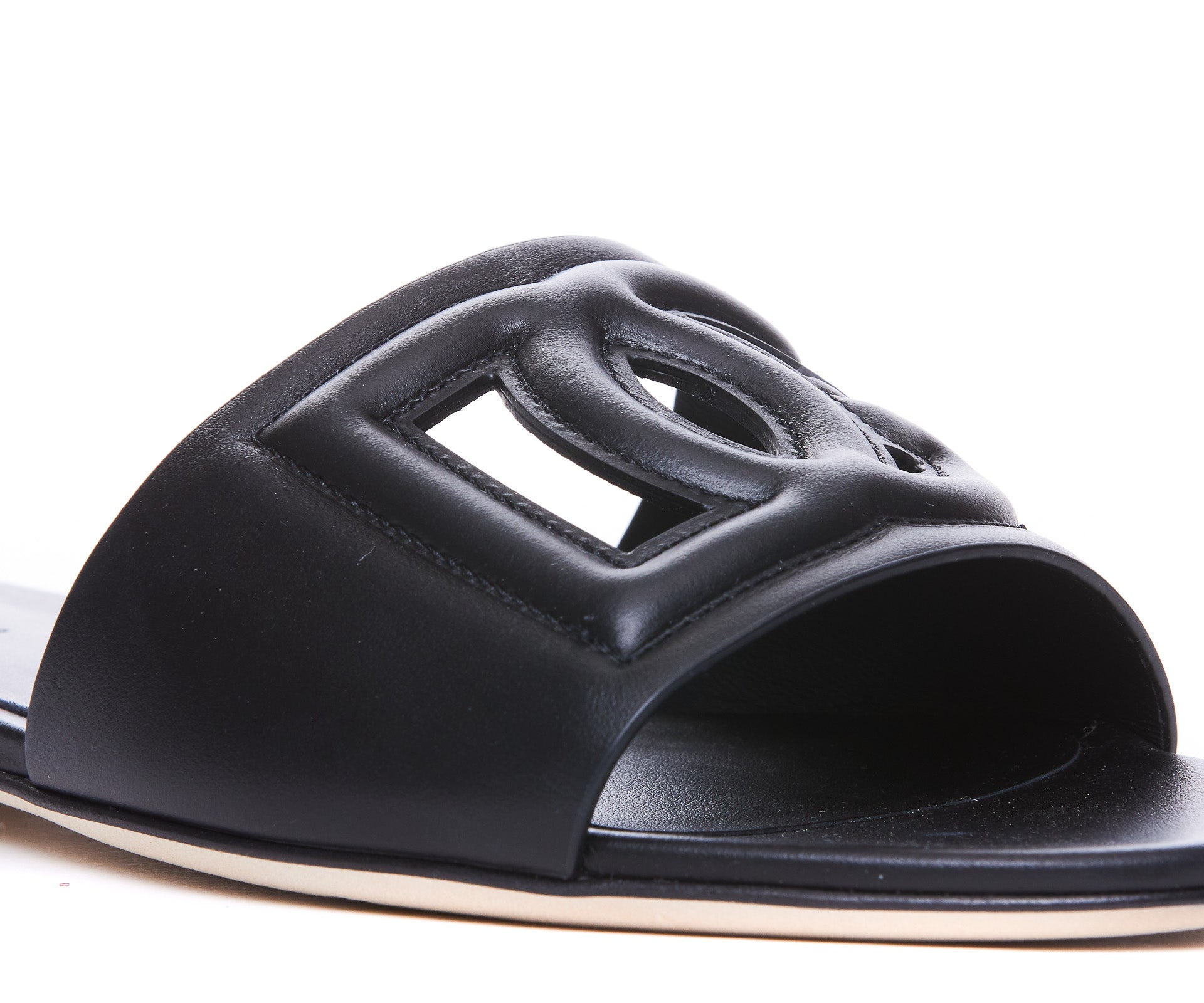 Dolce & Gabbana Sandals Black Calf Leather/leather Sole