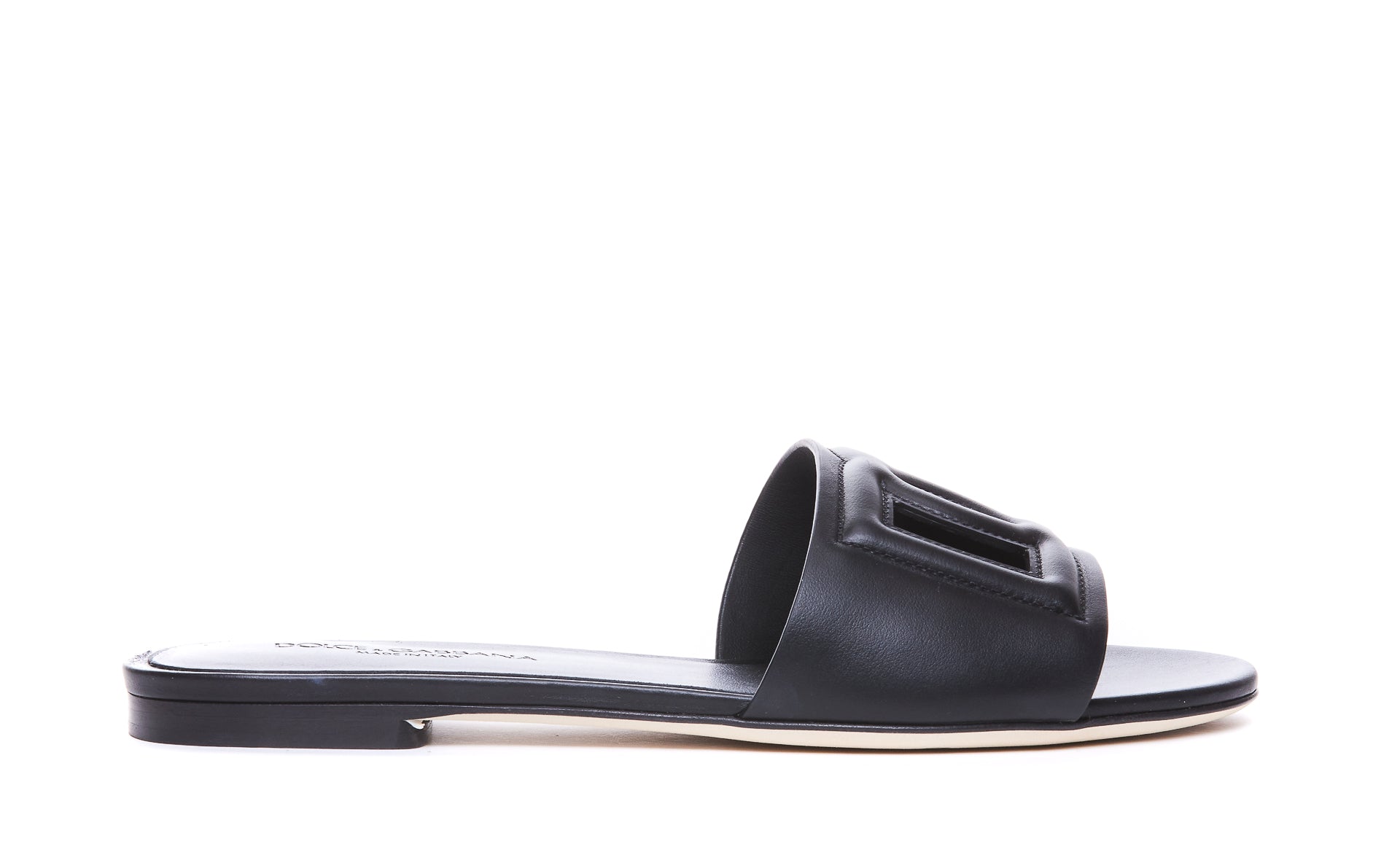 Dolce & Gabbana Sandals Black Calf Leather/leather Sole
