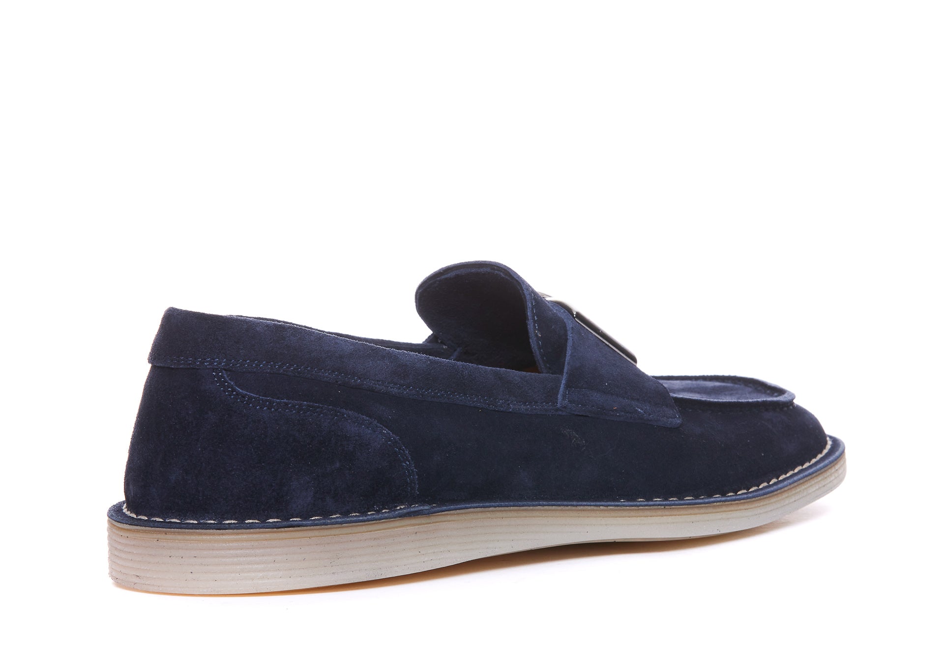 Dolce & Gabbana Flat shoes Blue Suede Leather/rubber Sole