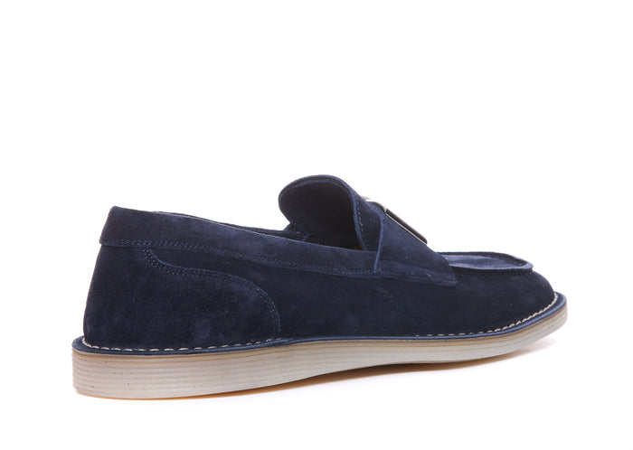 Dolce & Gabbana Flat shoes Blue Suede Leather/rubber Sole