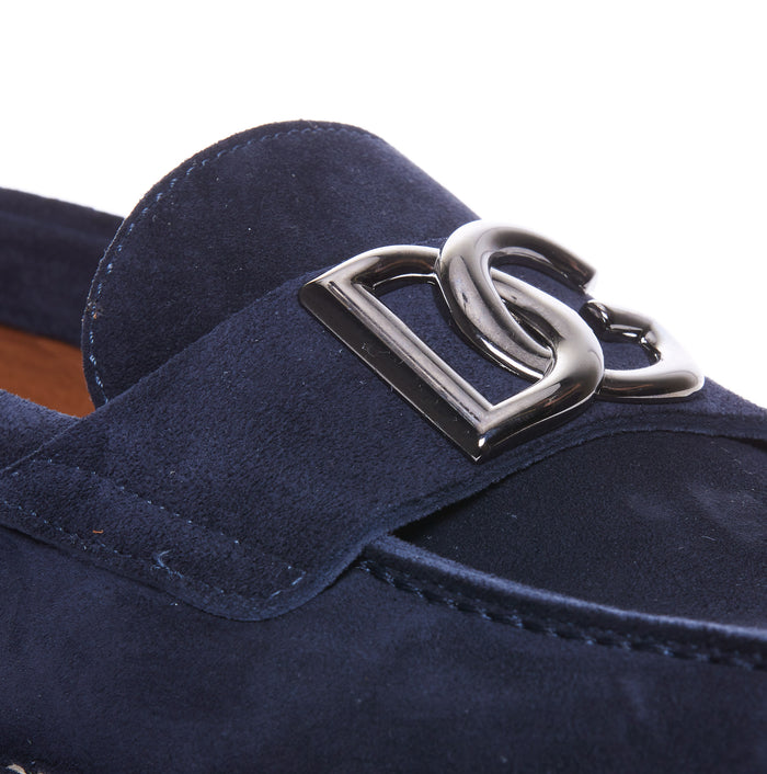 Dolce & Gabbana Flat shoes Blue Suede Leather/rubber Sole