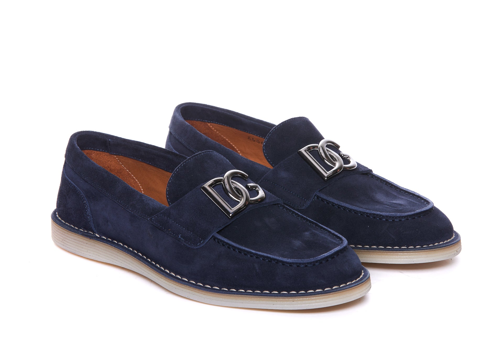 Dolce & Gabbana Flat shoes Blue Suede Leather/rubber Sole