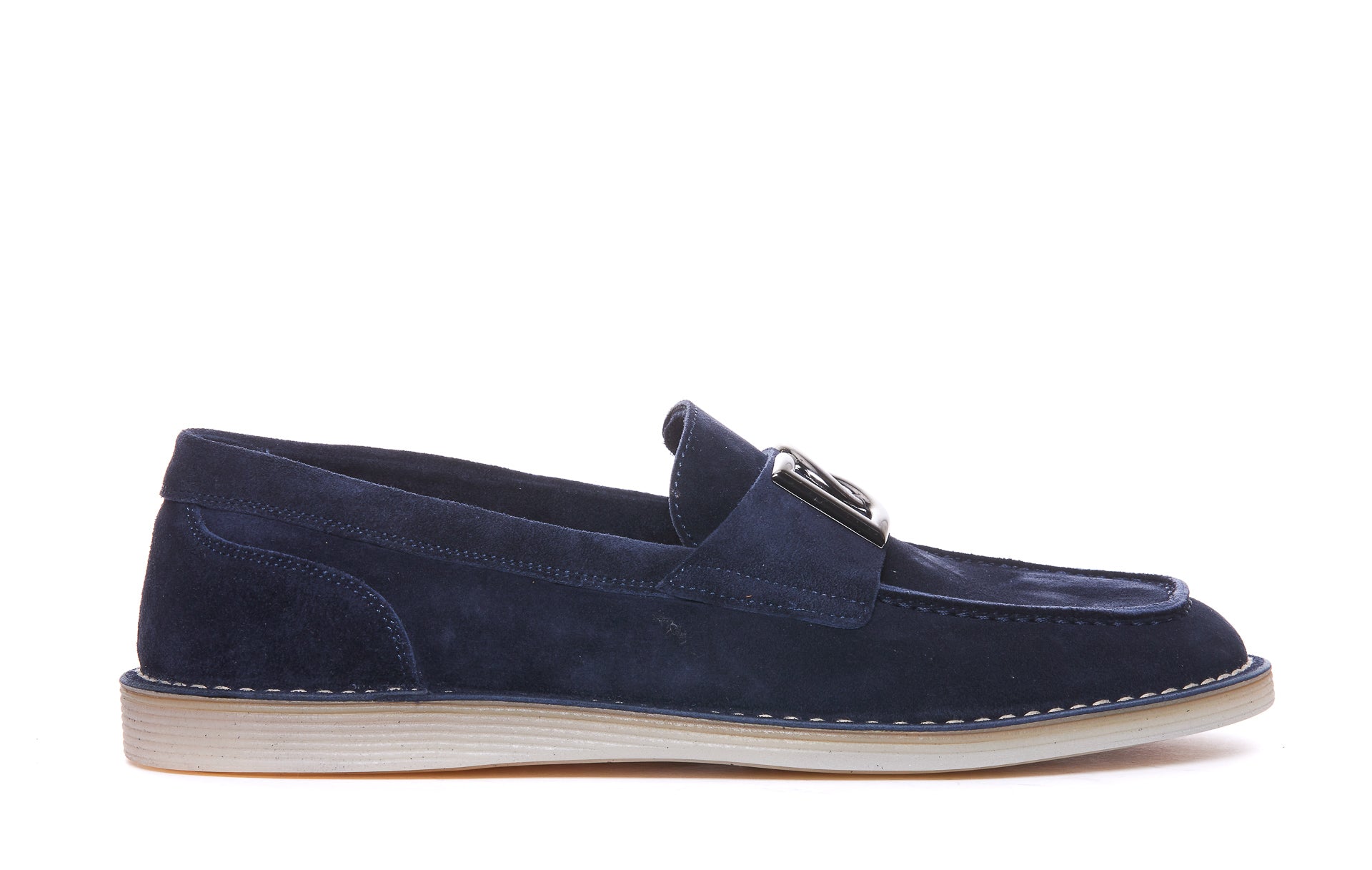 Dolce & Gabbana Flat shoes Blue Suede Leather/rubber Sole