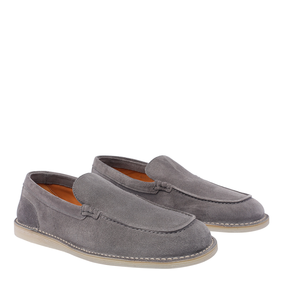 Dolce & Gabbana Flat shoes Grey Suede Leather/rubber Sole