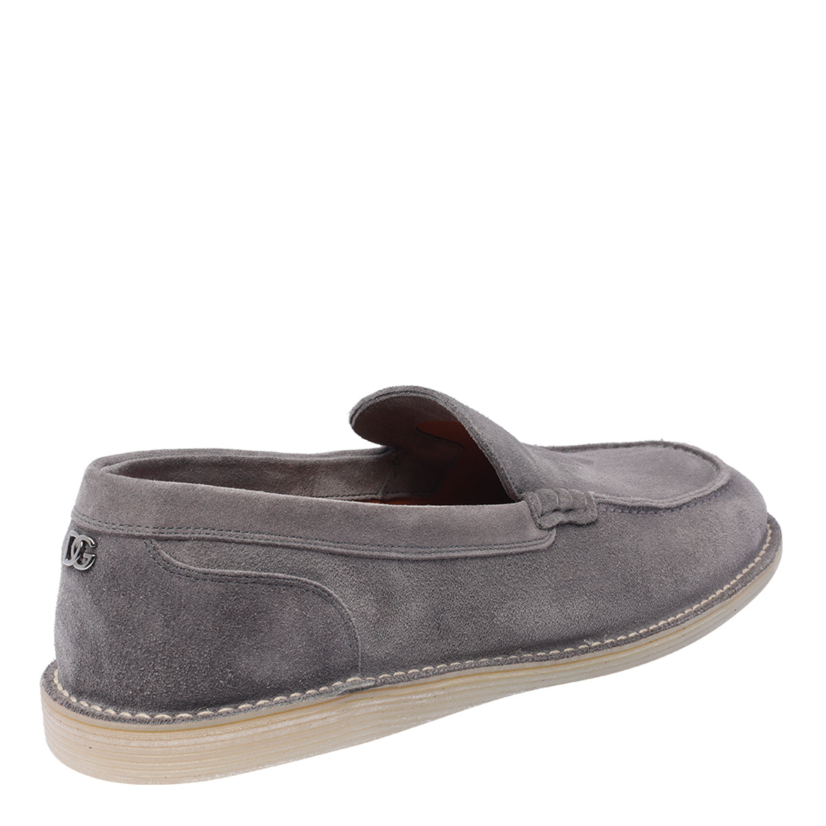 Dolce & Gabbana Flat shoes Grey Suede Leather/rubber Sole