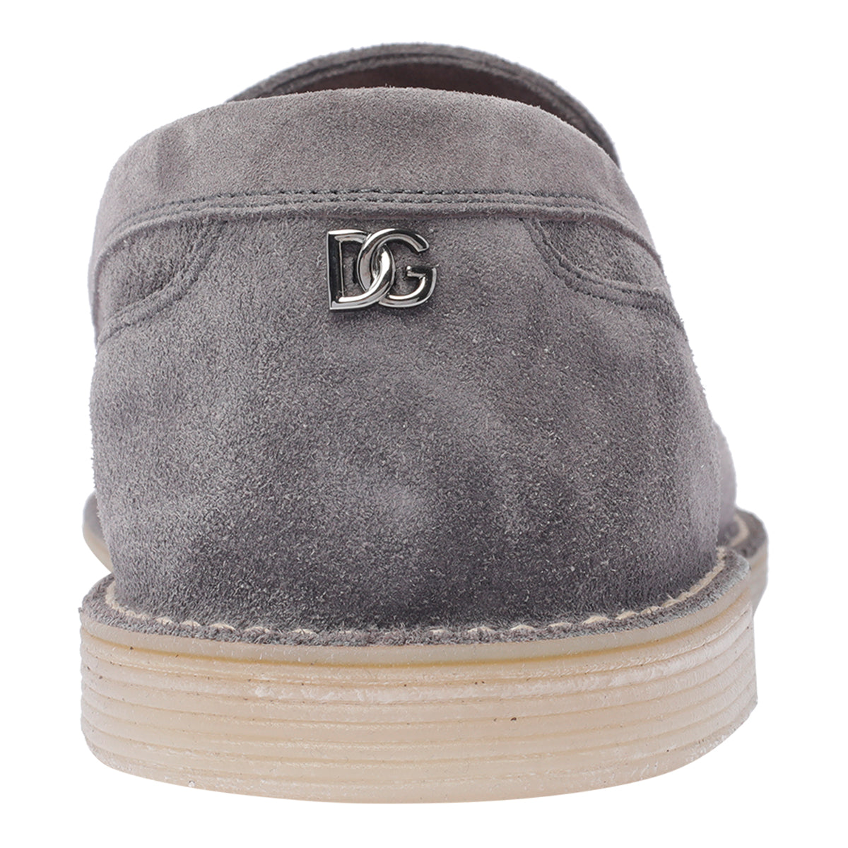 Dolce & Gabbana Flat shoes Grey Suede Leather/rubber Sole