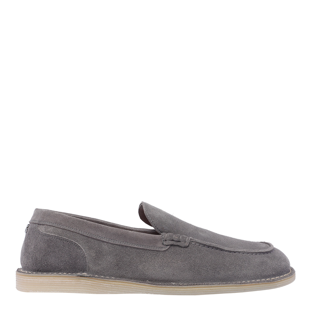 Dolce & Gabbana Flat shoes Grey Suede Leather/rubber Sole