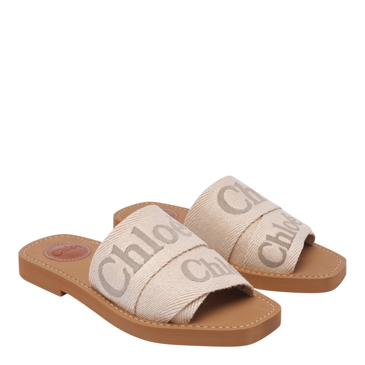 Chloè Sandals Beige Fabric/rubber Sole