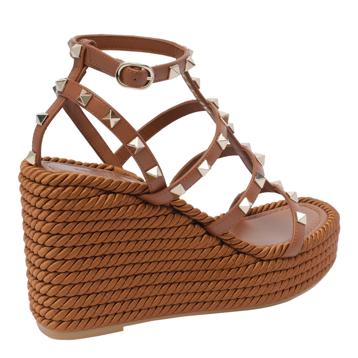 Valentino Garavani Sandals Brown Calf Leather/rubber Sole