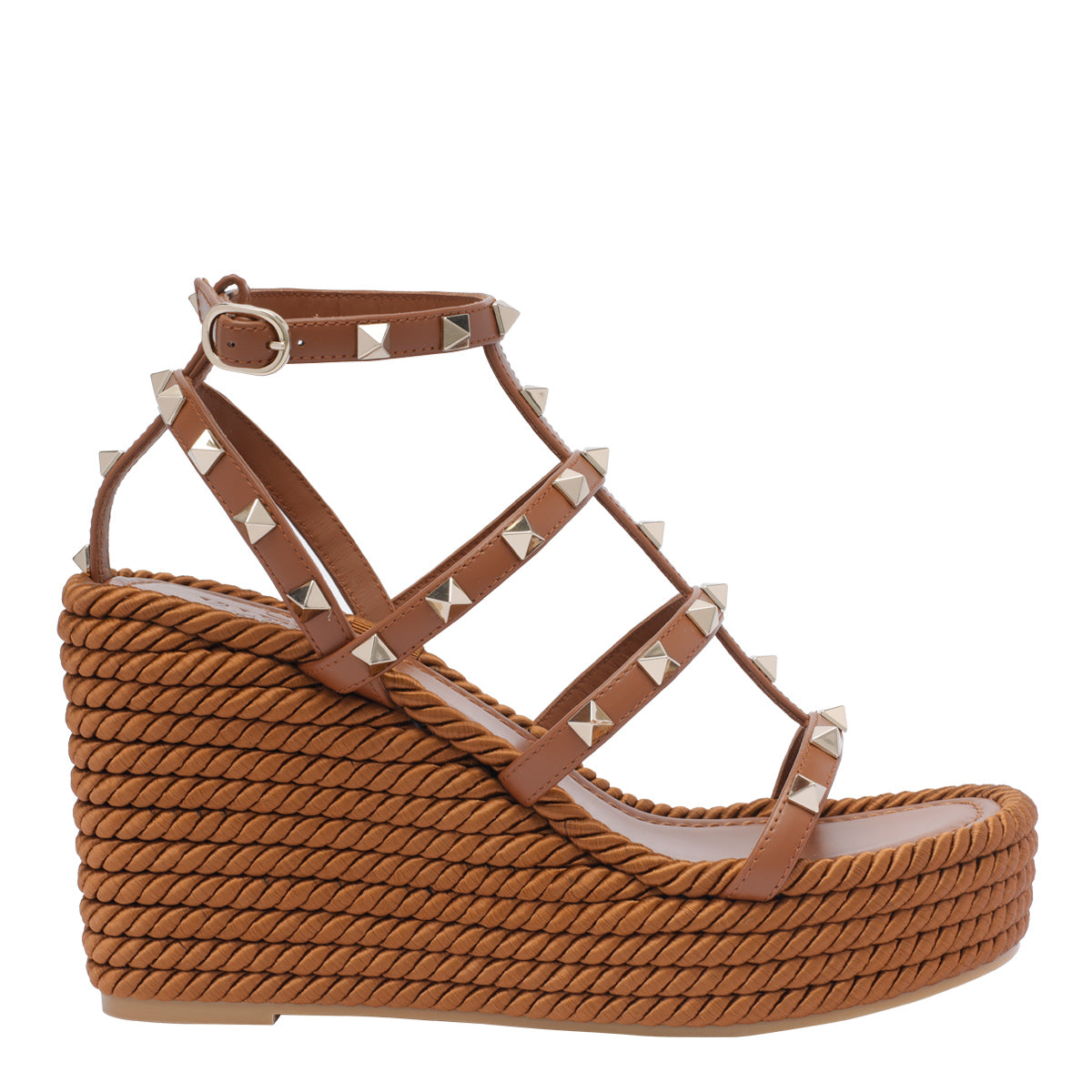 Valentino Garavani Sandals Brown Calf Leather/rubber Sole