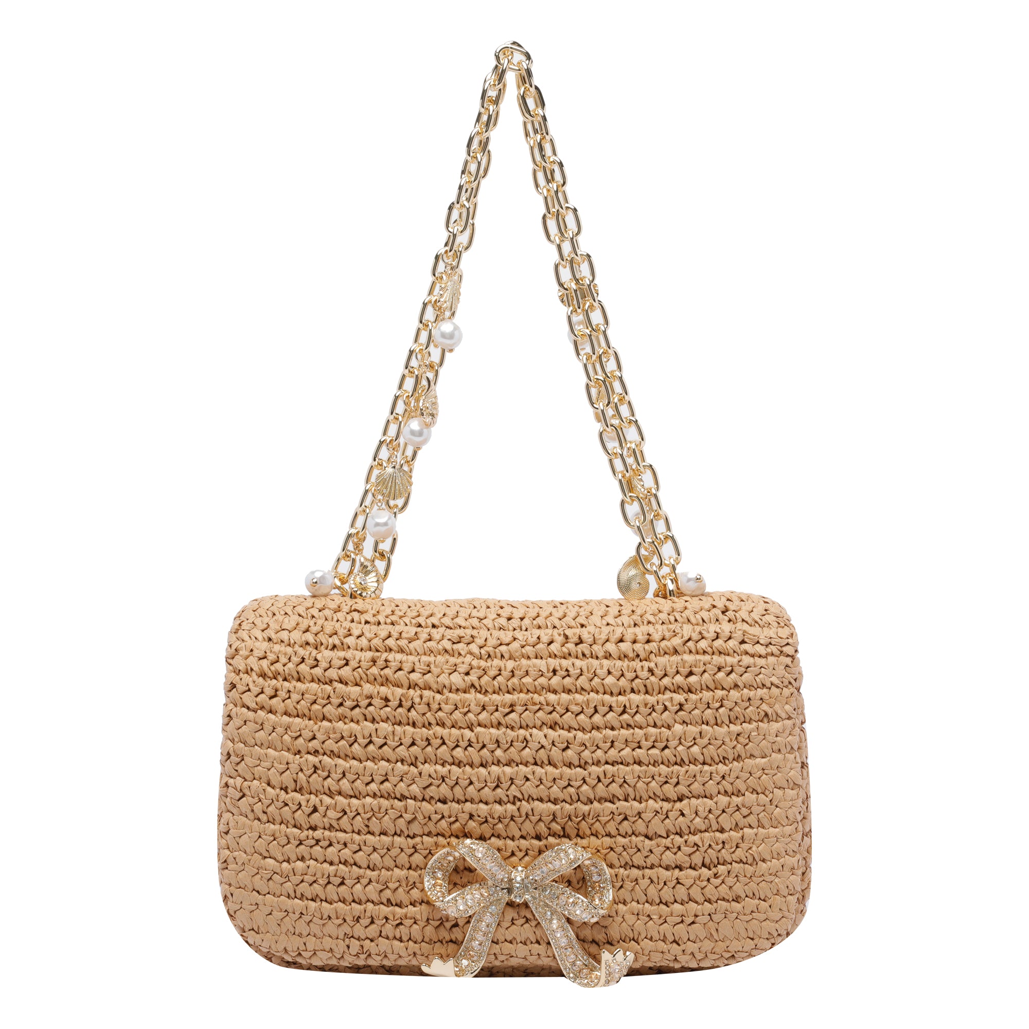 SELF PORTRAIT Bags Beige Raffia