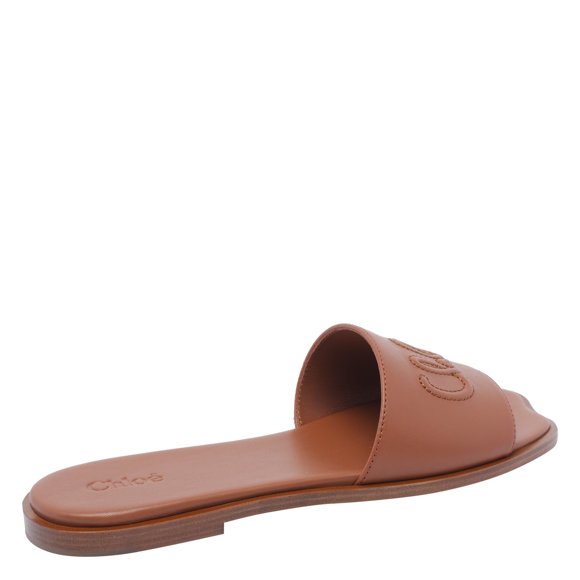 Chloè Sandals Brown Calf Leather/leather Sole