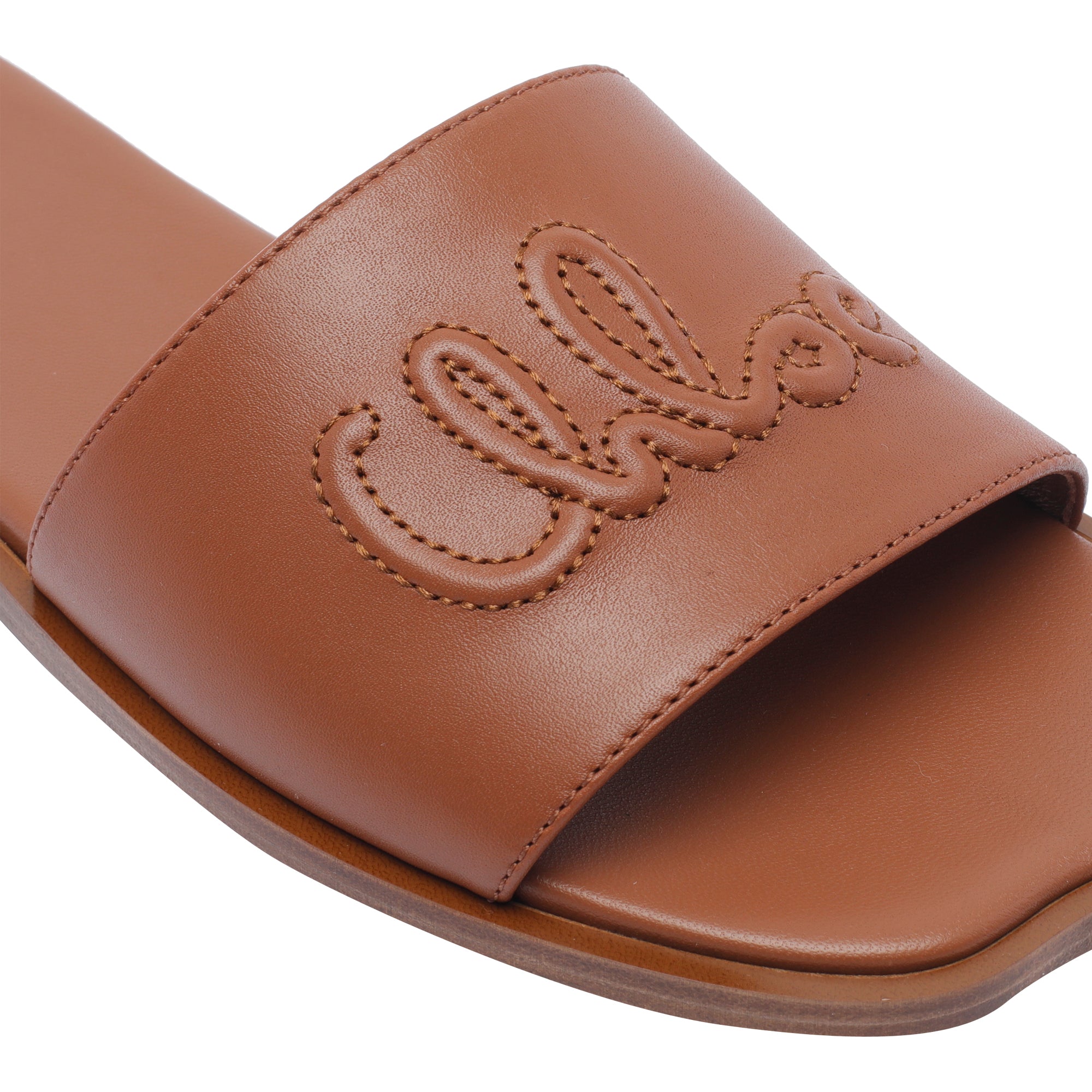 Chloè Sandals Brown Calf Leather/leather Sole