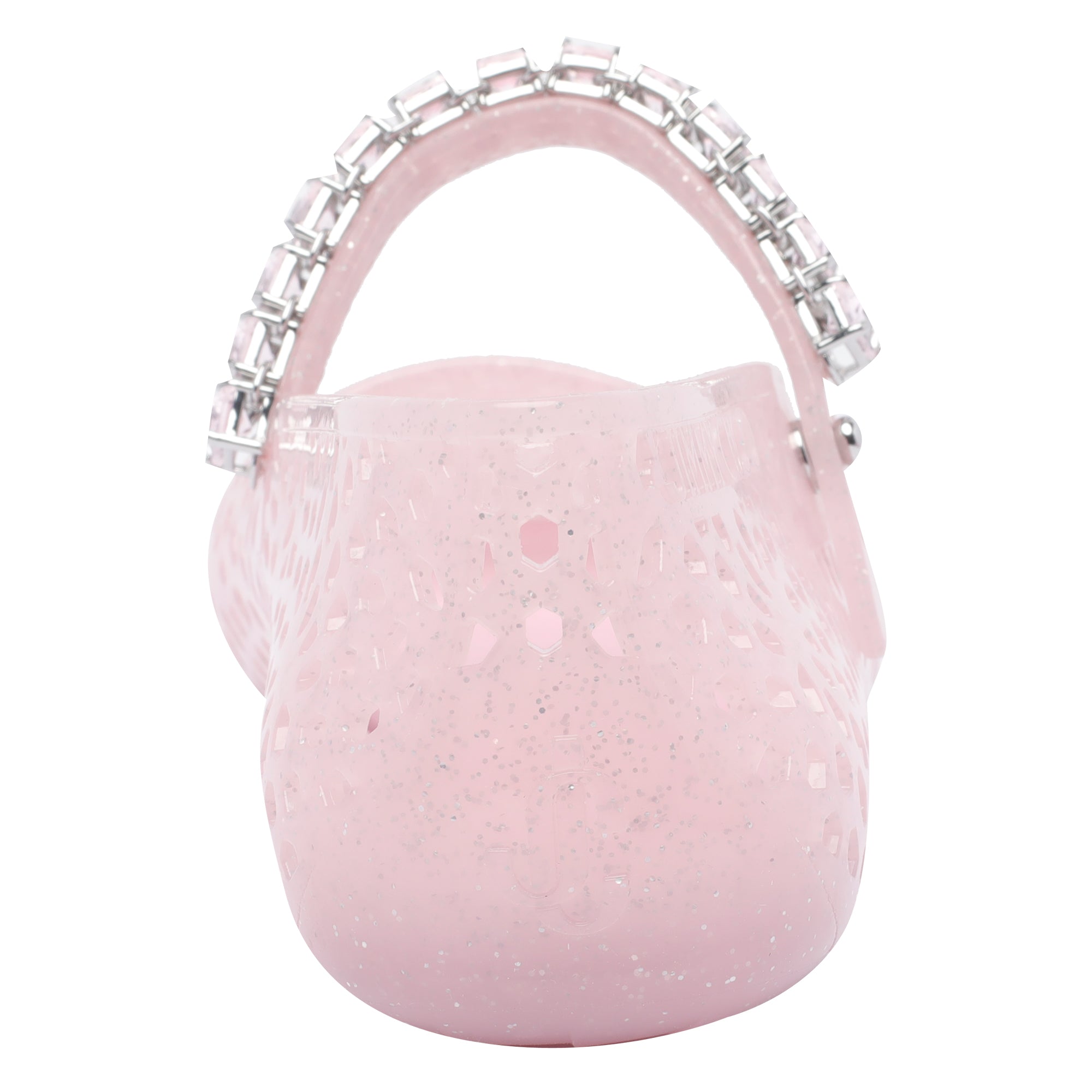 Jimmy Choo Flat Shoes Pink Rubber Crystal/rubber Sole