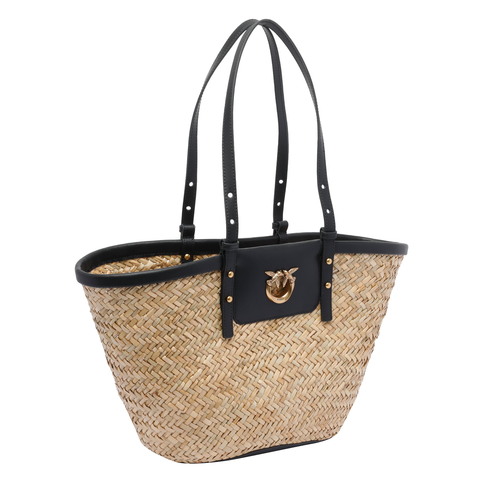 Pinko Bags Black Raffia