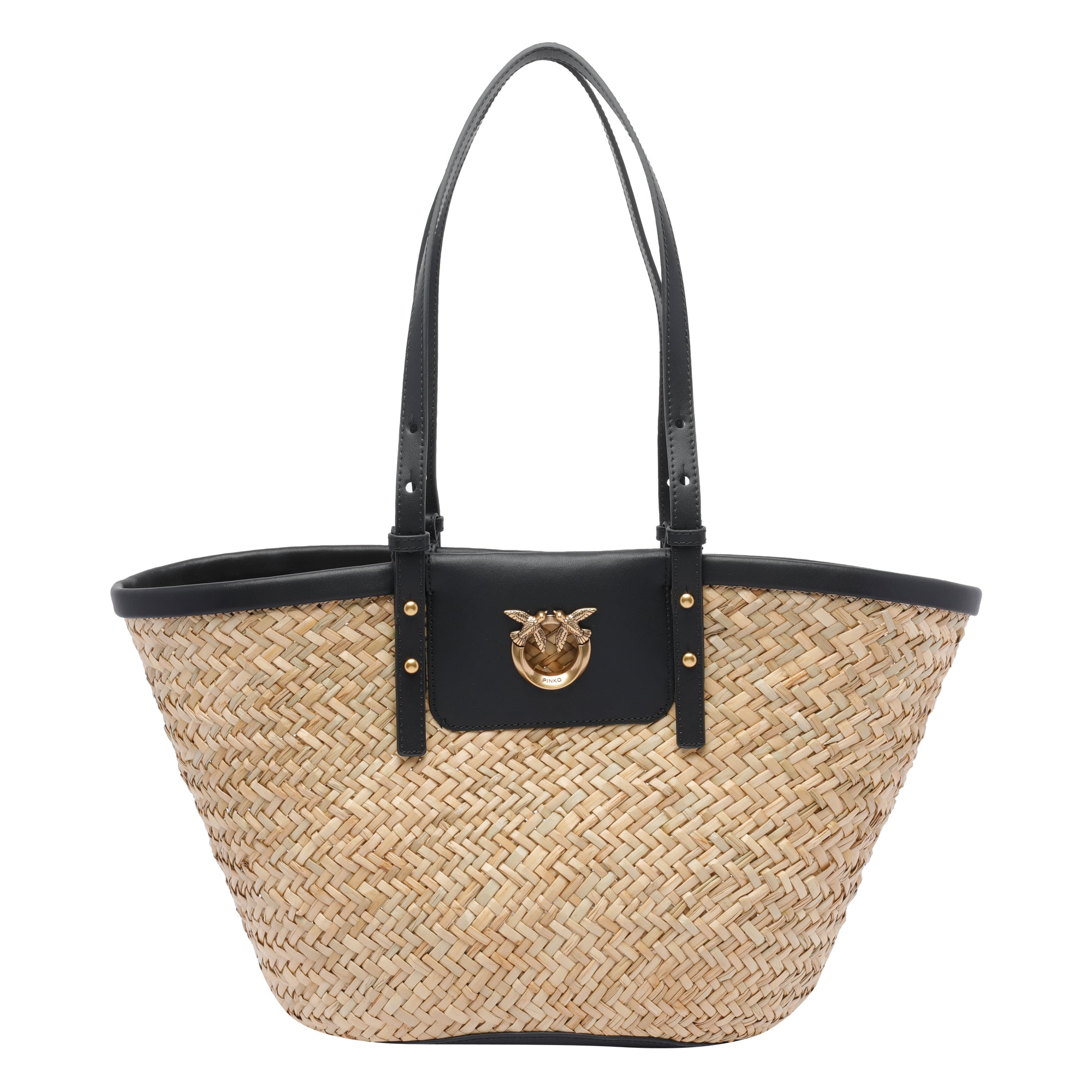 Pinko Bags Black Raffia
