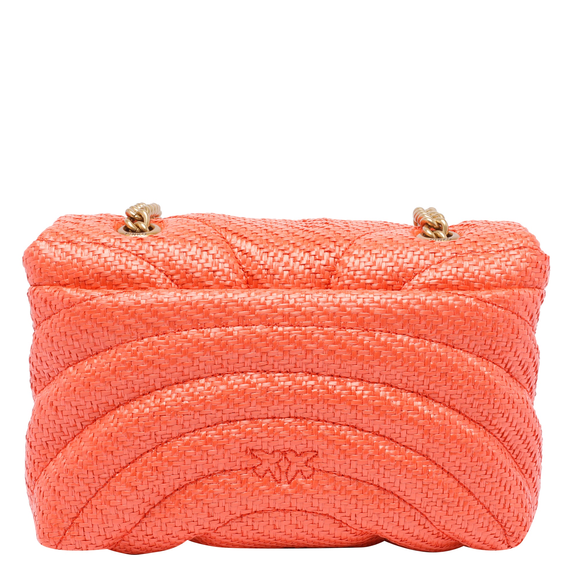 Pinko Bags Orange Rafia Calf Leather
