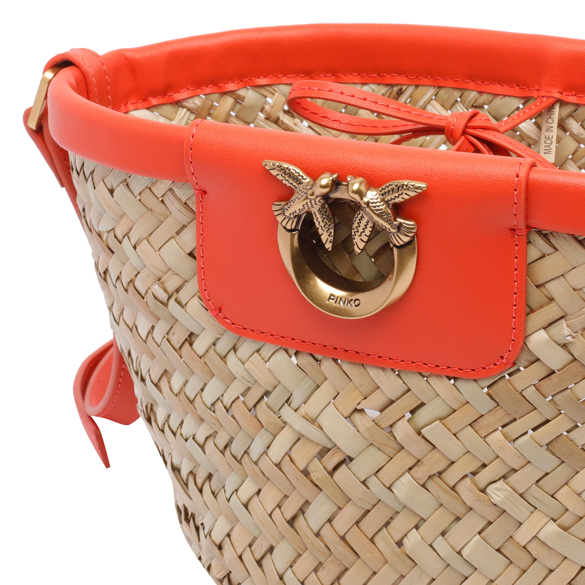 Pinko Bags Red Raffia