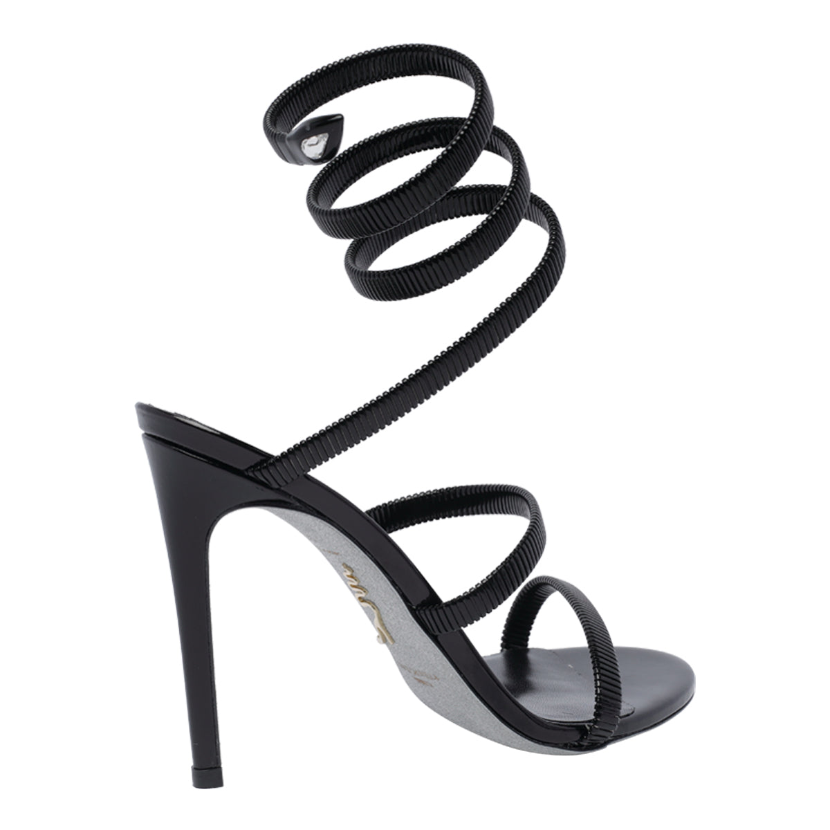 René Caovilla Sandals Black Metal/leather Sole