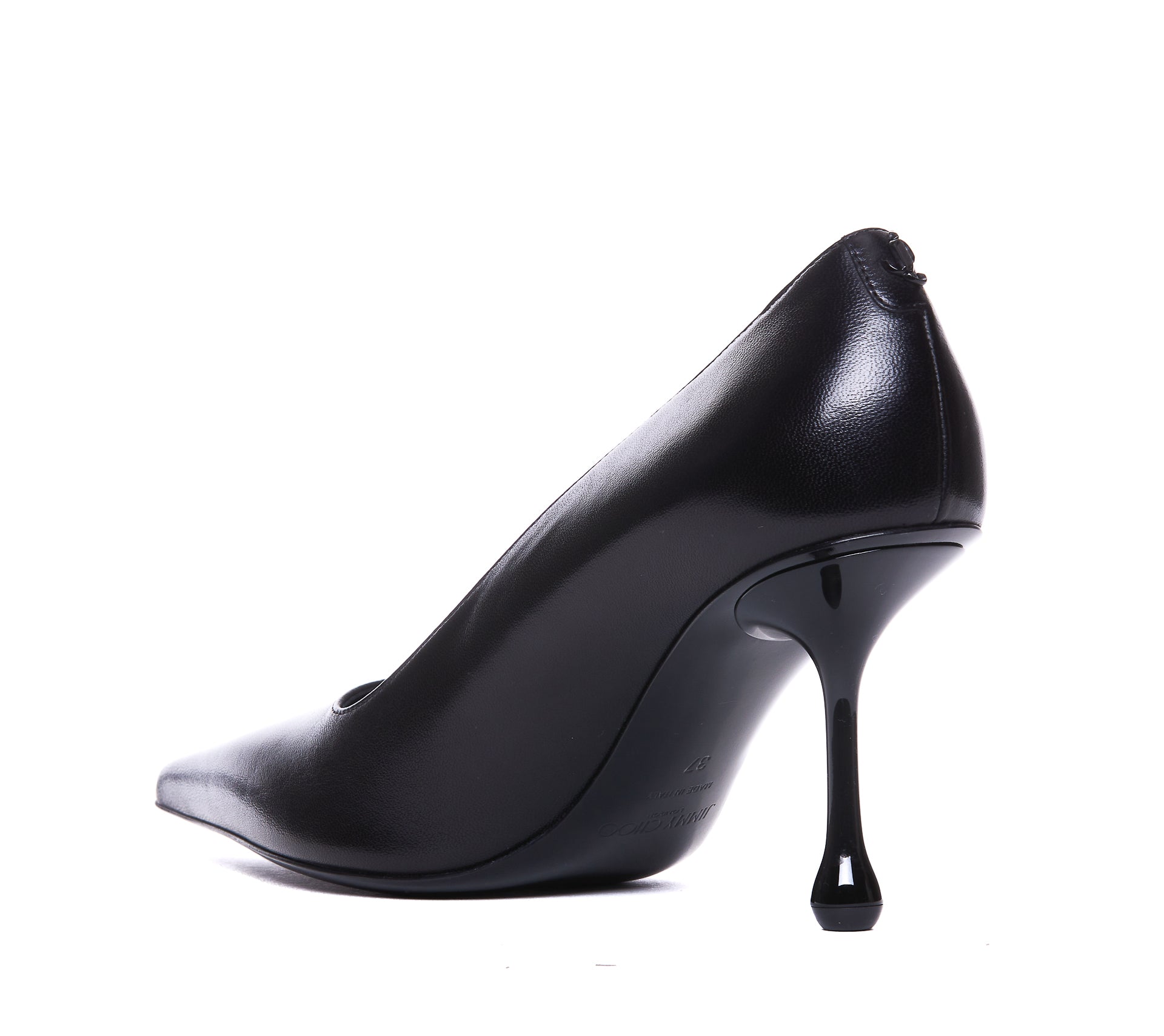 Jimmy Choo With Heel Black Calf Leather/leather Sole