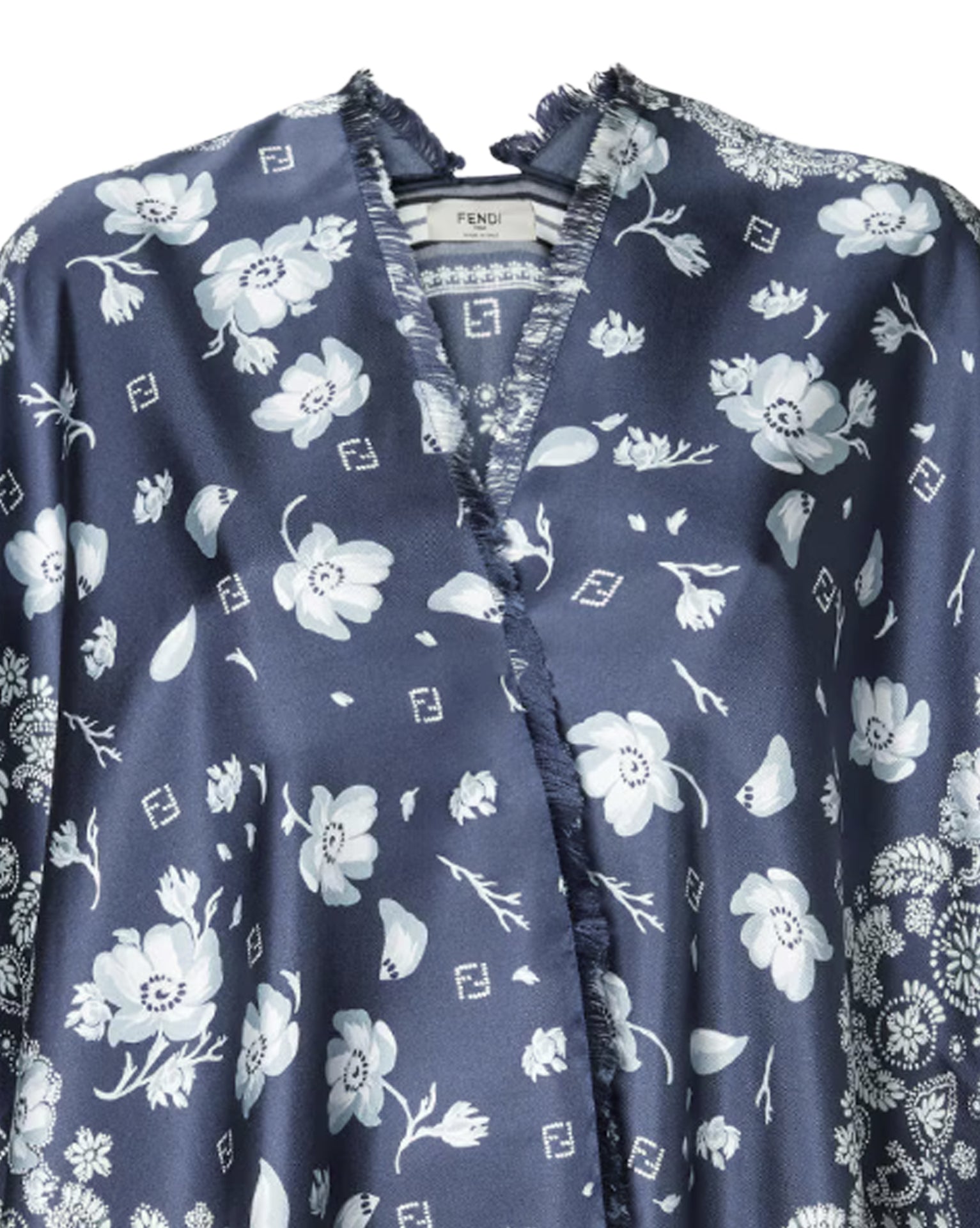 Fendi Jackets Blue Silk