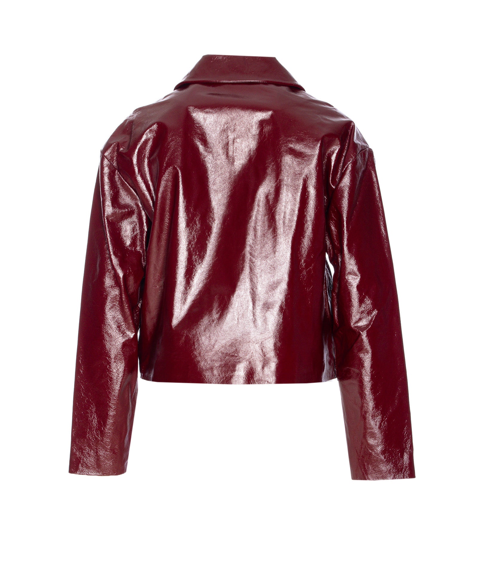 Self Portrait Jackets Red Lamb Leather